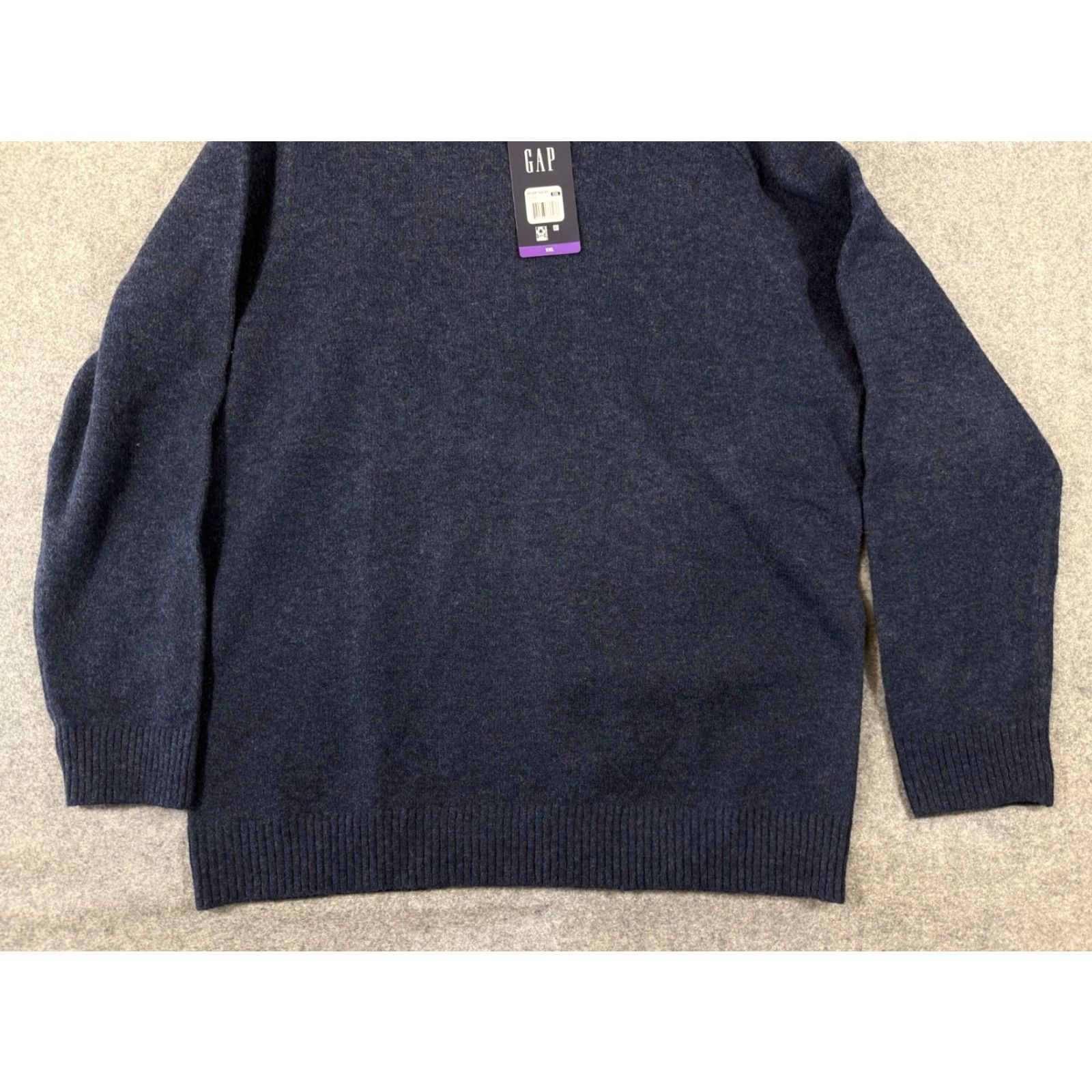 Gap Gap Sweater Mens 2XL Navy Blue Wool Blend Crew Neck Long Raglan Sleeve Pullover NWT Regular Fit Size US XXL / EU 58 / 5 - 4 Thumbnail