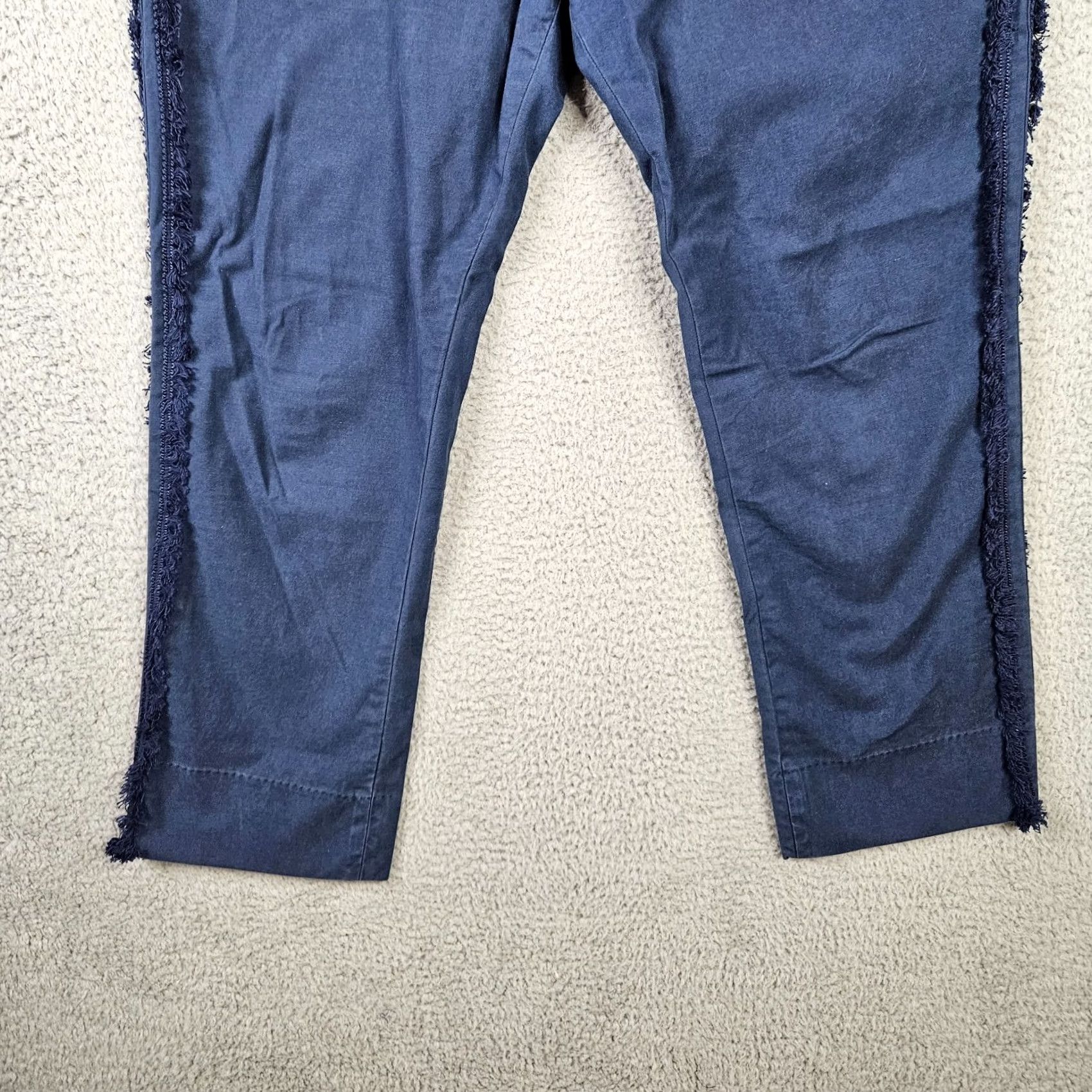 Tory Burch Tory Burch Navy blue Parden My French Fringe Casual Women's Pant Size 32 Size 24" / US 00 / IT 34 - 3 Thumbnail
