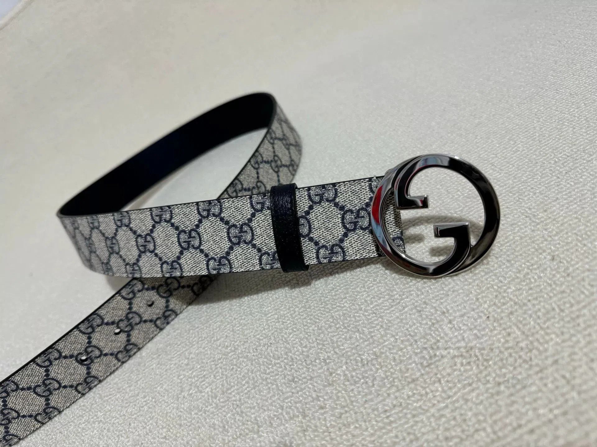Gucci Gucci Monogram Double G Logo Belt 4cm. Size ONE SIZE - 4 Thumbnail