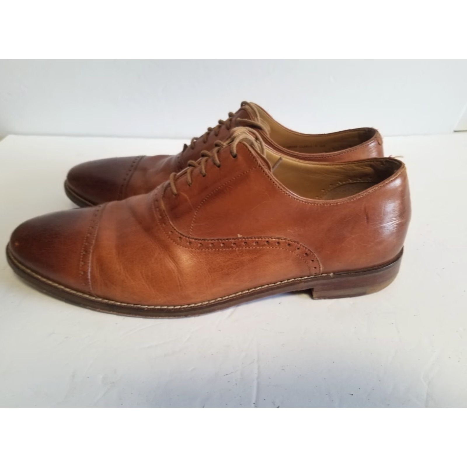 Cole Haan Cole Haan Oxford Dress Shoes Cap Toe Leather Brown 10.5 US Mens Shoes Size ONE SIZE - 5 Thumbnail