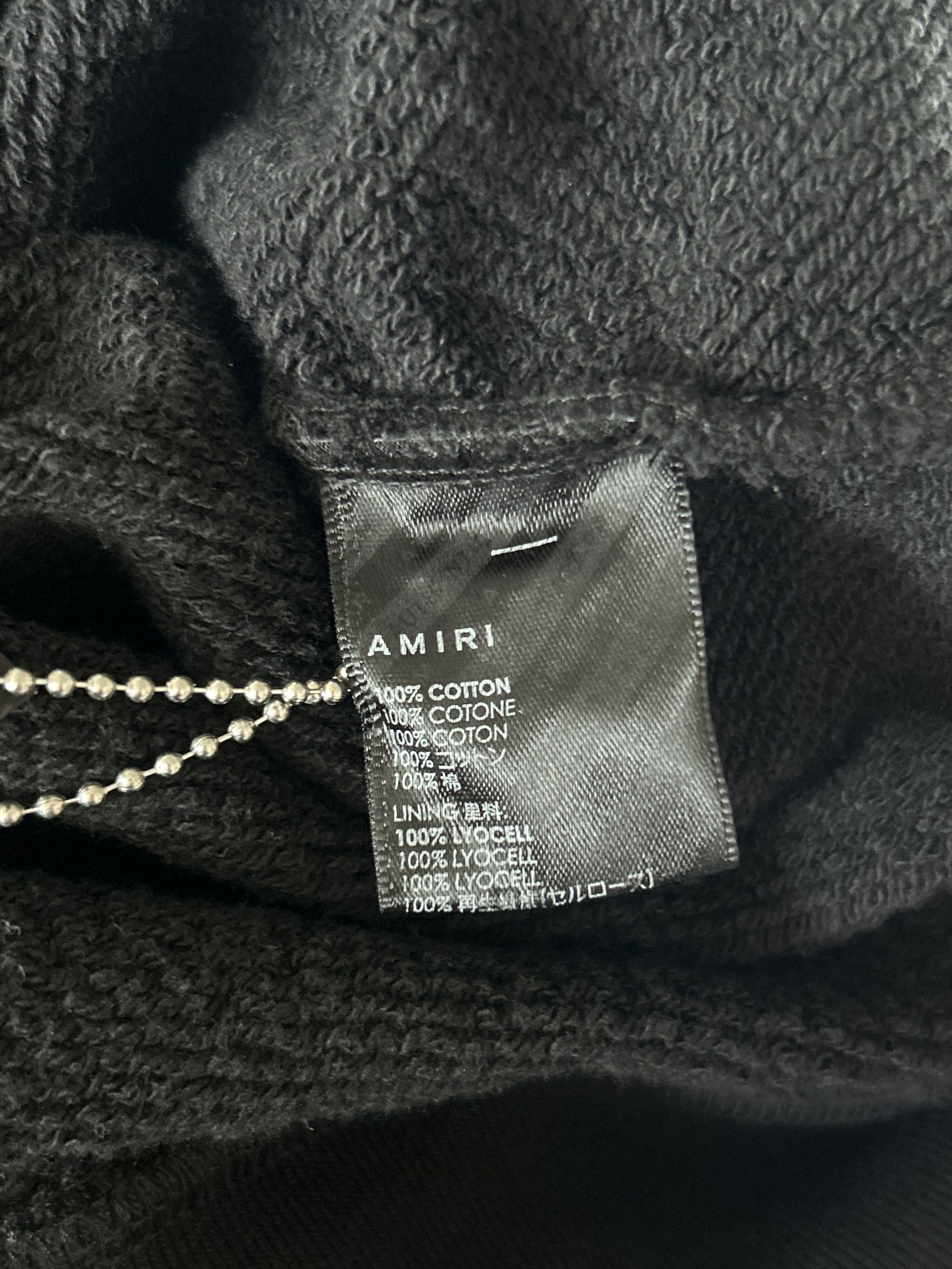 Amiri Amiri Black & Chrome Staggered Logo Hoodie Size US XS / EU 42 / 0 - 4 Thumbnail