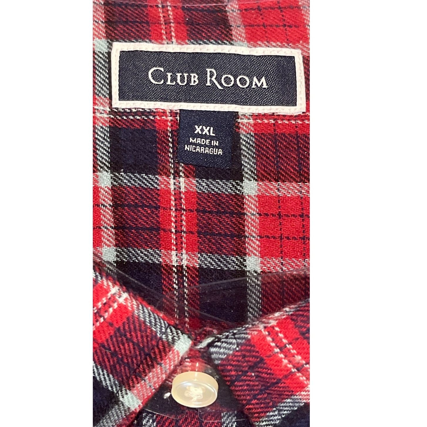 Club Room Club Room Mens Regular Fit Plaid Flannel Button Down 2XL Size US XXL / EU 58 / 5 - 3 Thumbnail
