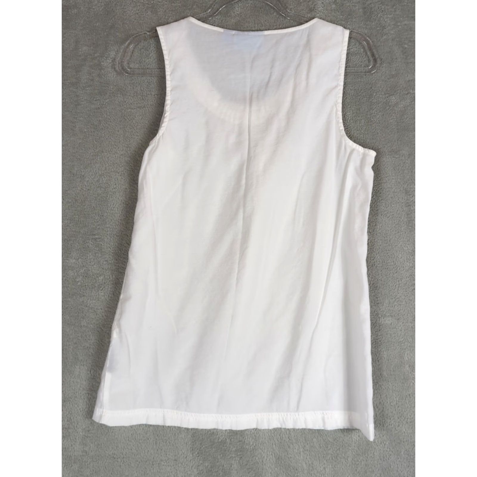 Vintage Simply Vera Wang Tank Top Shirt M Womens White Pintuck Cottagecore Prairie Size M / US 6-8 / IT 42-44 - 4 Thumbnail