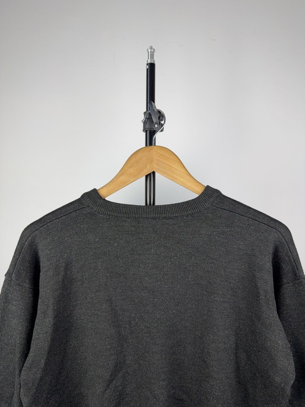 Lacoste × Vintage Vintage 90s Lacoste Wool Sweater Dark Gray Minimalist Logo Size US S / EU 44-46 / 1 - 7 Thumbnail