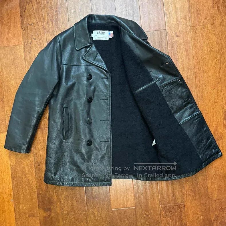 Schott Schott E640 Double-breasted Leather Coat Size US L / EU 52-54 / 3 - 3 Thumbnail