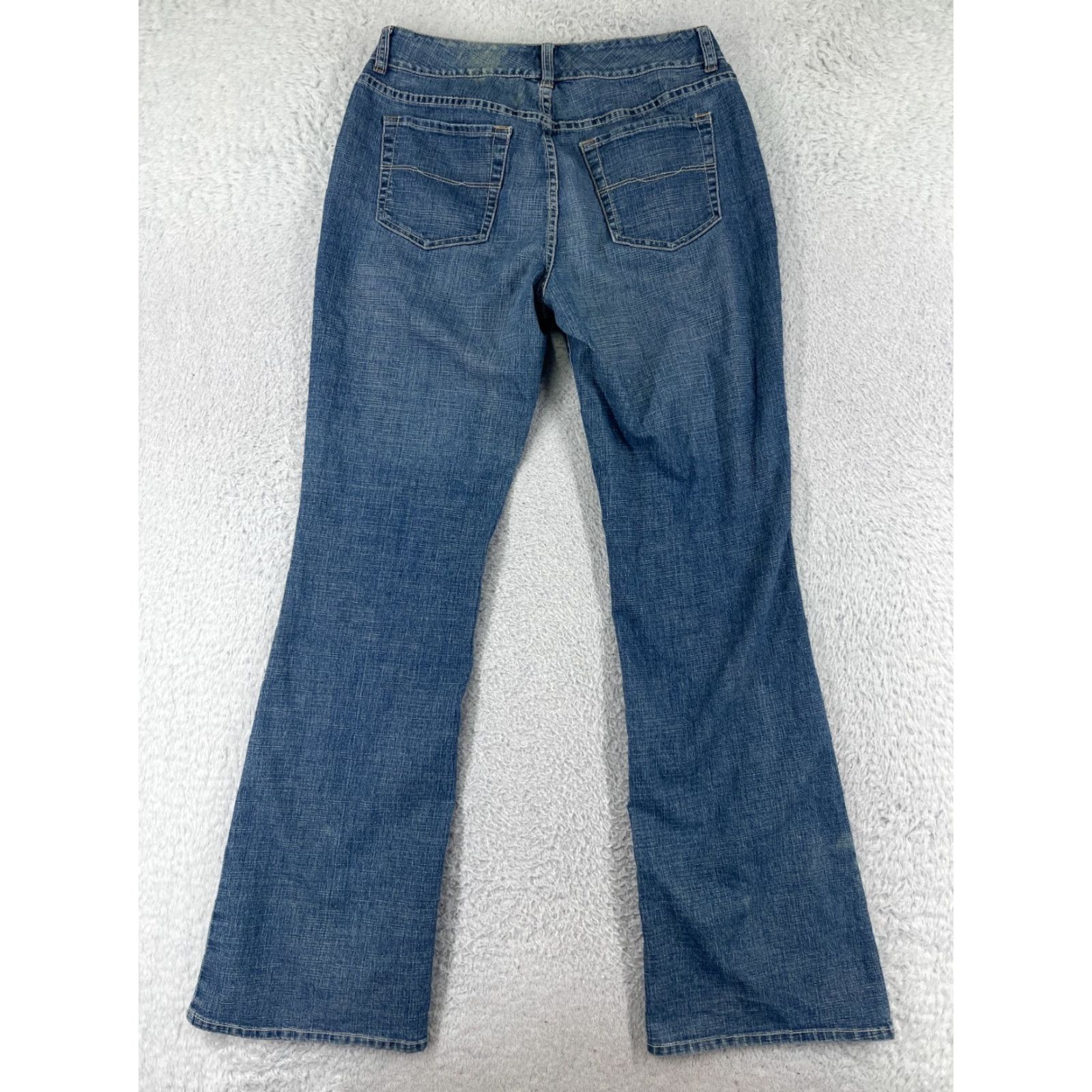 Vintage Spiegel Jeans Womens 4 Blue Denim Bootcut Mid Rise Cotton Blend Stretch Whiskers Cowboy Southwestern American Designer Mens Women Girls Size 27" / US 4 / IT 40 - 2 Thumbnail