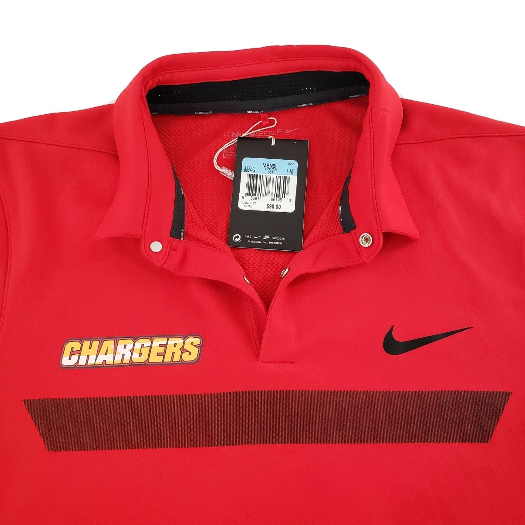 Nike Nike Golf Polo Shirt Adult Medium Red Logo Chargers Nike Size US M / EU 48-50 / 2 - 4 Thumbnail
