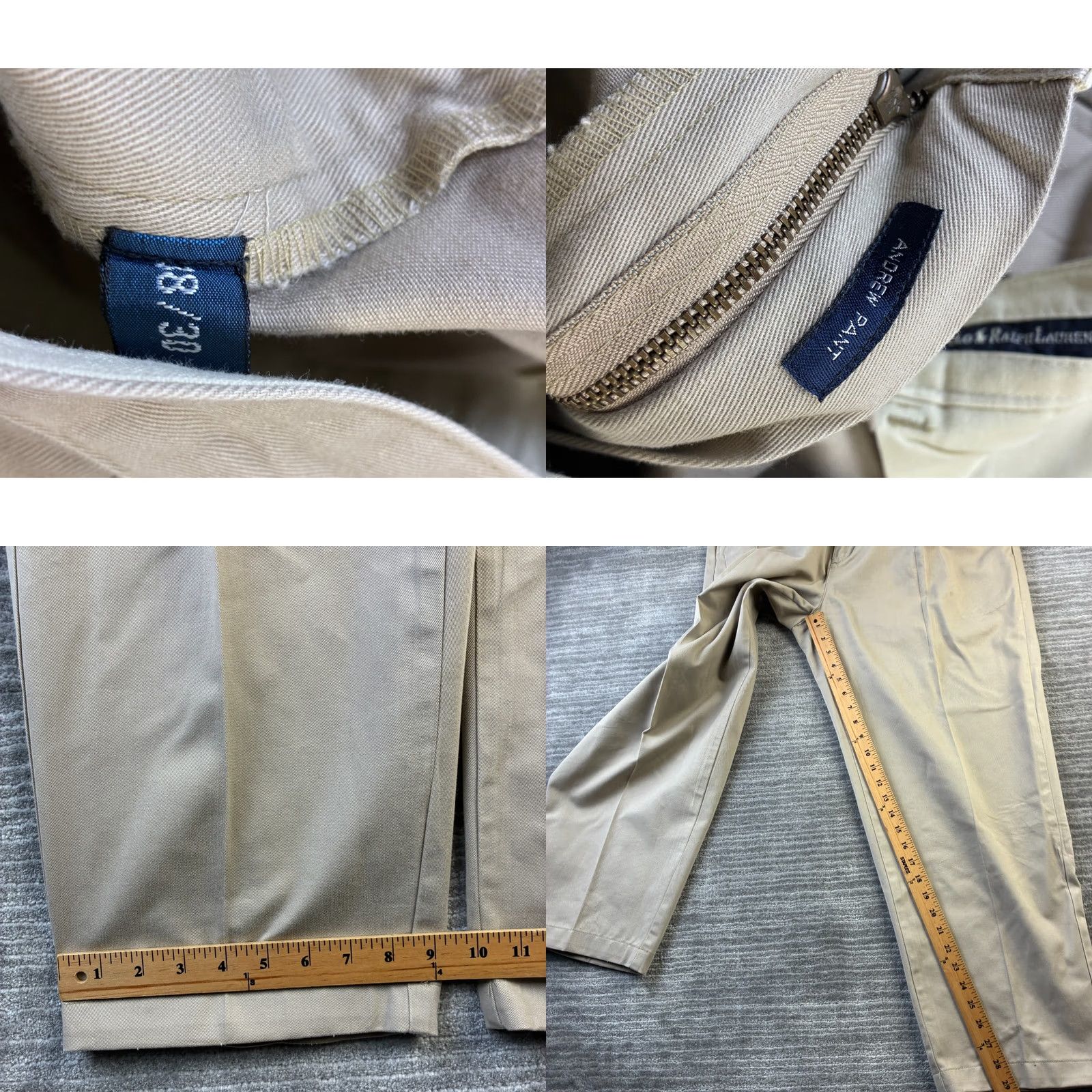Polo Ralph Lauren Polo Ralph Lauren Pants Mens 38x30 Chino Twill Regular Beige Vintage Andrew Size US M / EU 48-50 / 2 - 8 Thumbnail