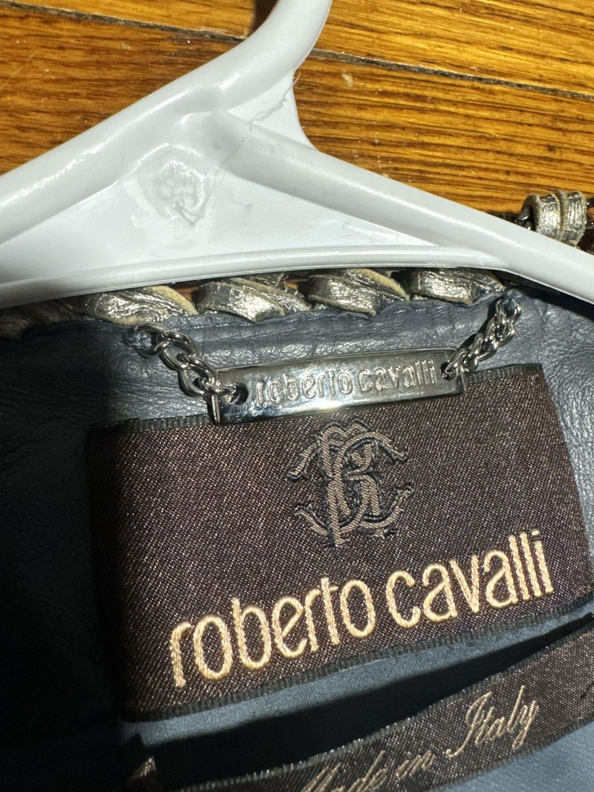 Roberto Cavalli Roberto Cavalli Jacket Leather Women Blue Size 46 Size L / US 10 / IT 46 - 16 Thumbnail