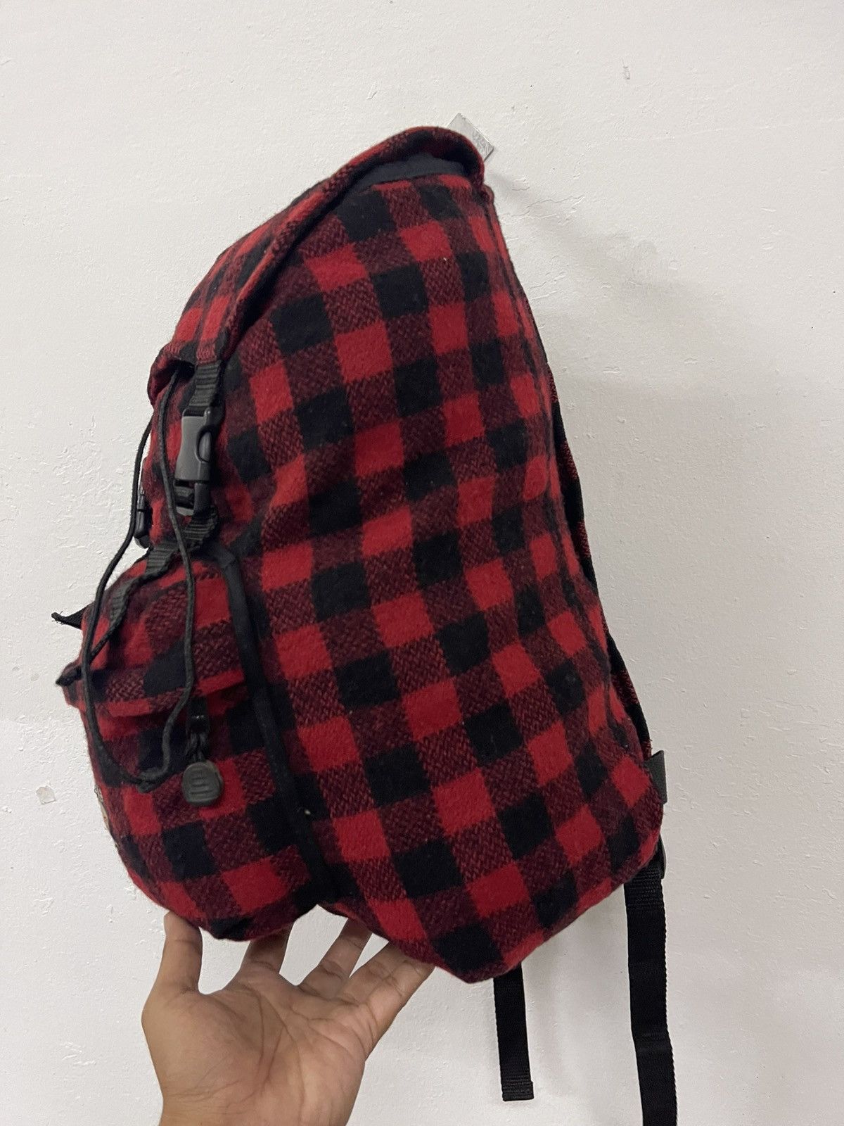 Johnson Woolen Mills Red Plaid Johnson Woolen Mill Rucksack Bagpack Size ONE SIZE - 8 Thumbnail