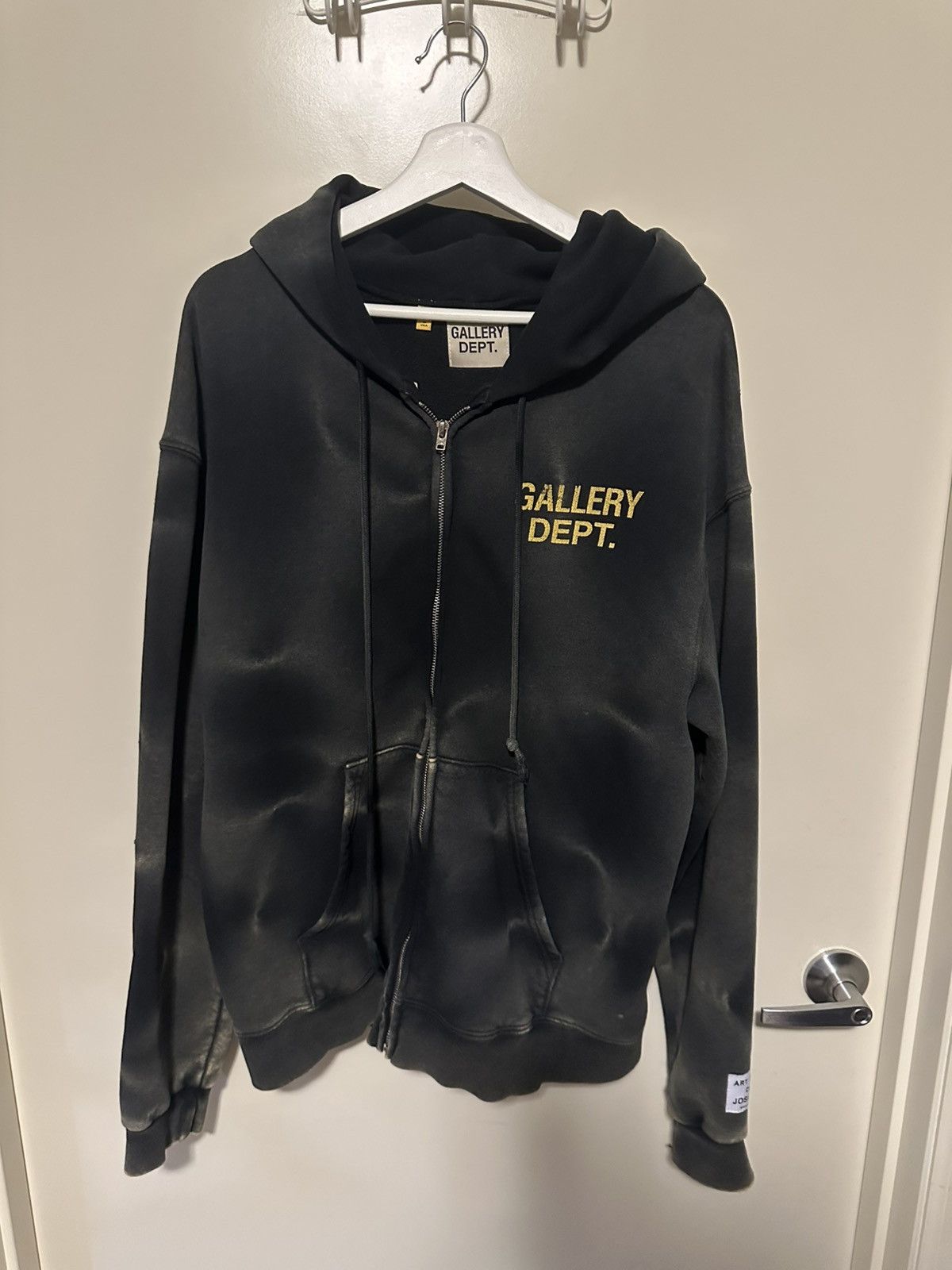 Gallery Dept. Gallery Dept x ATK Fur Trimmed Studded Zip Up Hoodie