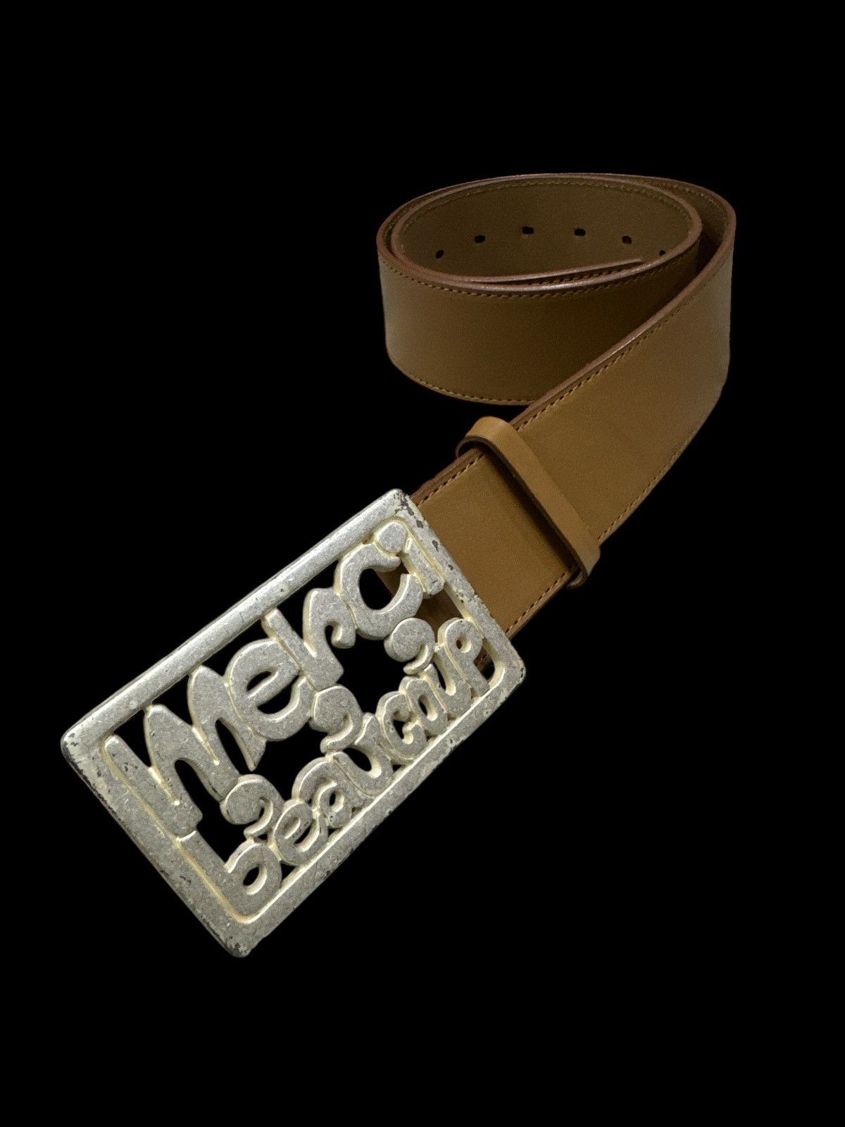 Issey Miyake MERCIBEAUCOUP BY ISSEY MIYAKE SPELLOUT PENDANT LEATHER BELT Size ONE SIZE - 1 Thumbnail