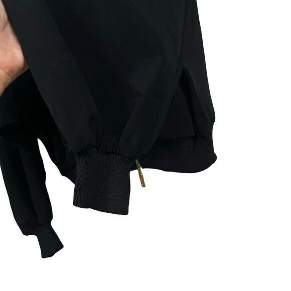 Other St. John Lightweight Bomber Jacket Gold Tone Zip Black Sz P Size S / US 4 / IT 40 - 3 Thumbnail