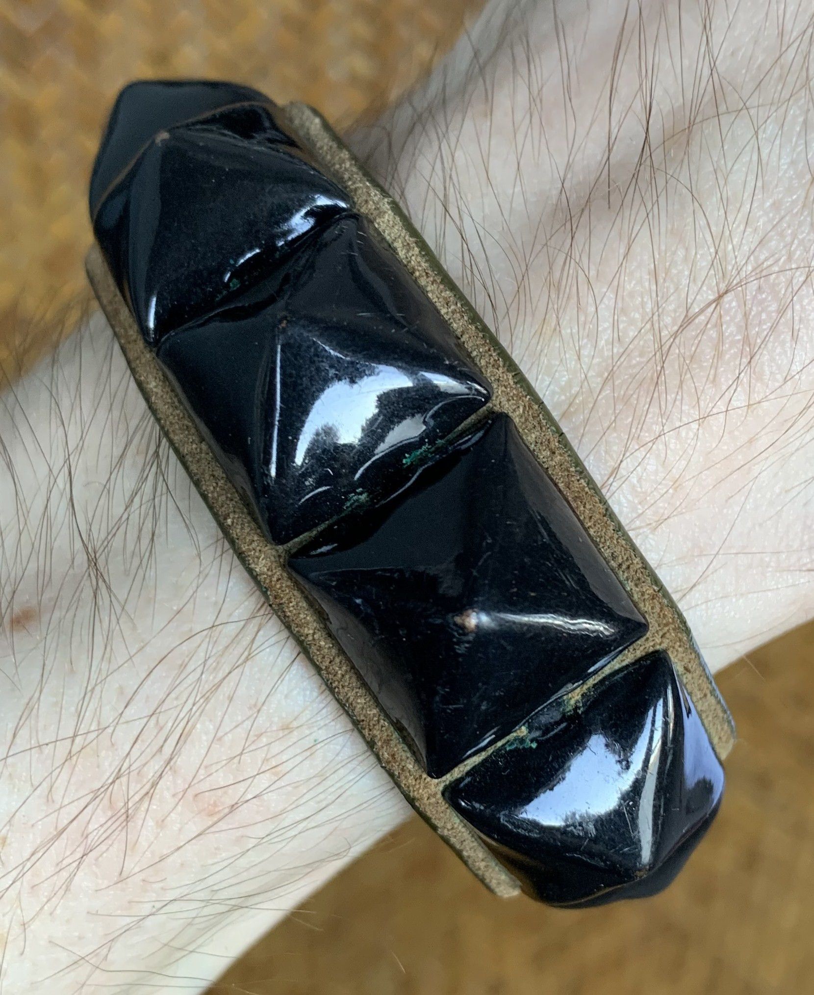 Number (N)ine SS05 Number (N)ine Leather Zip Bracelet | Grailed