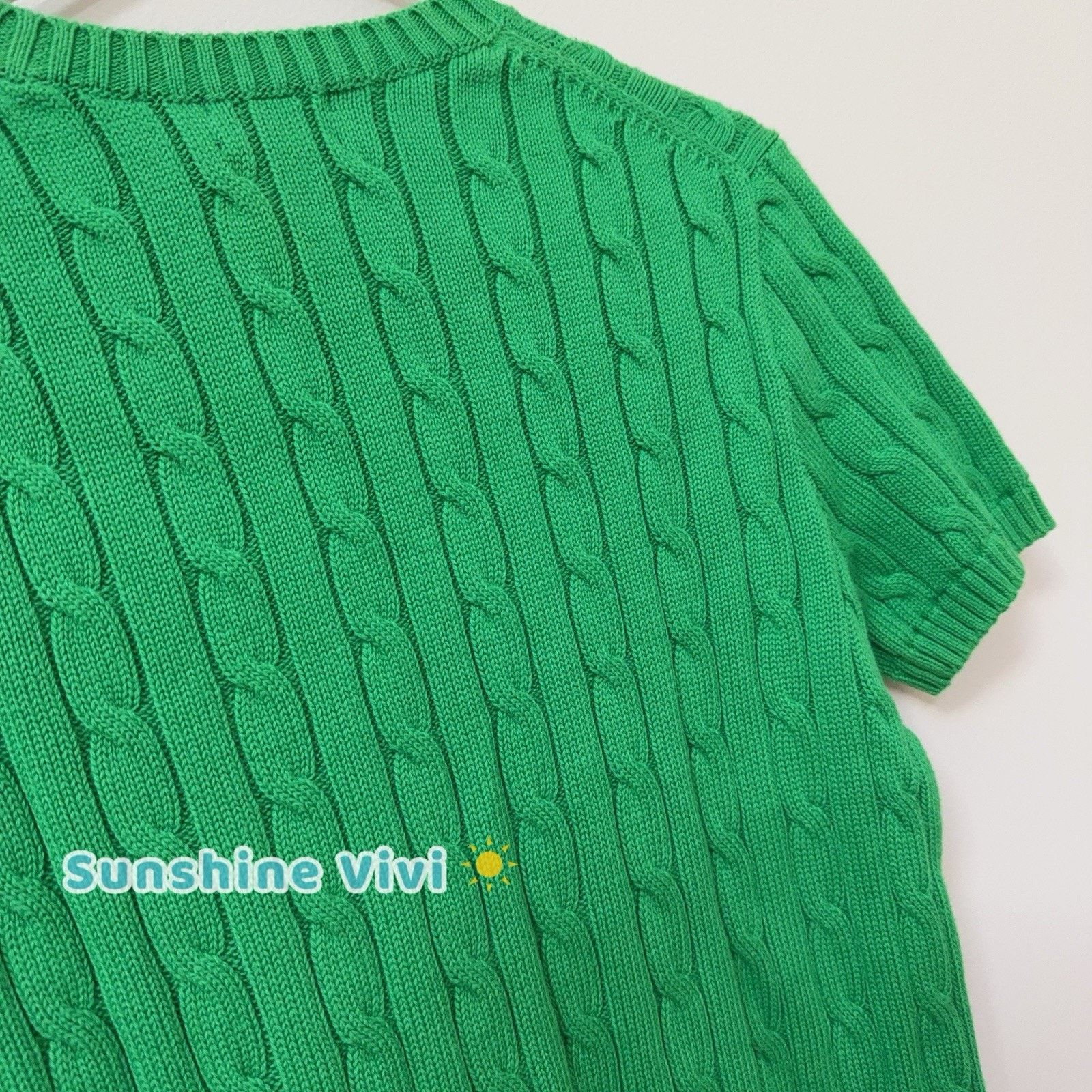 Polo Ralph Lauren NWT Polo Ralph Lauren Woman Cotton Sweater Green medium Size M / US 6-8 / IT 42-44 - 5 Thumbnail