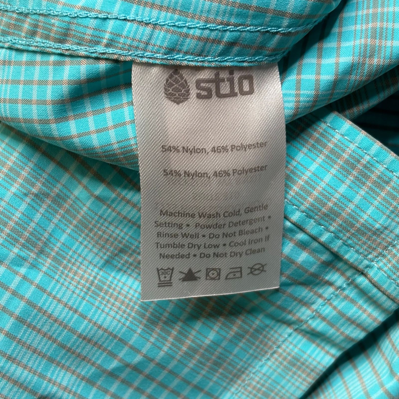 Stio Stio Button Up Shirt Women’s Medium Turquoise Plaid Size M / US 6-8 / IT 42-44 - 8 Thumbnail
