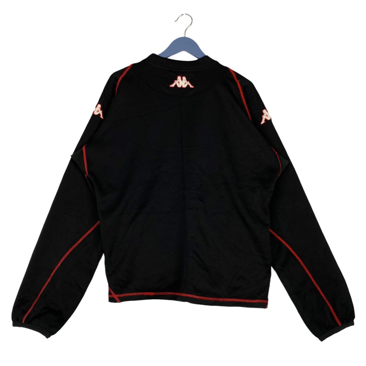 Kappa × Vintage Vintage Kappa Crewneck Sweatshirt Black Pullover Jumper Size US L / EU 52-54 / 3 - 4 Thumbnail