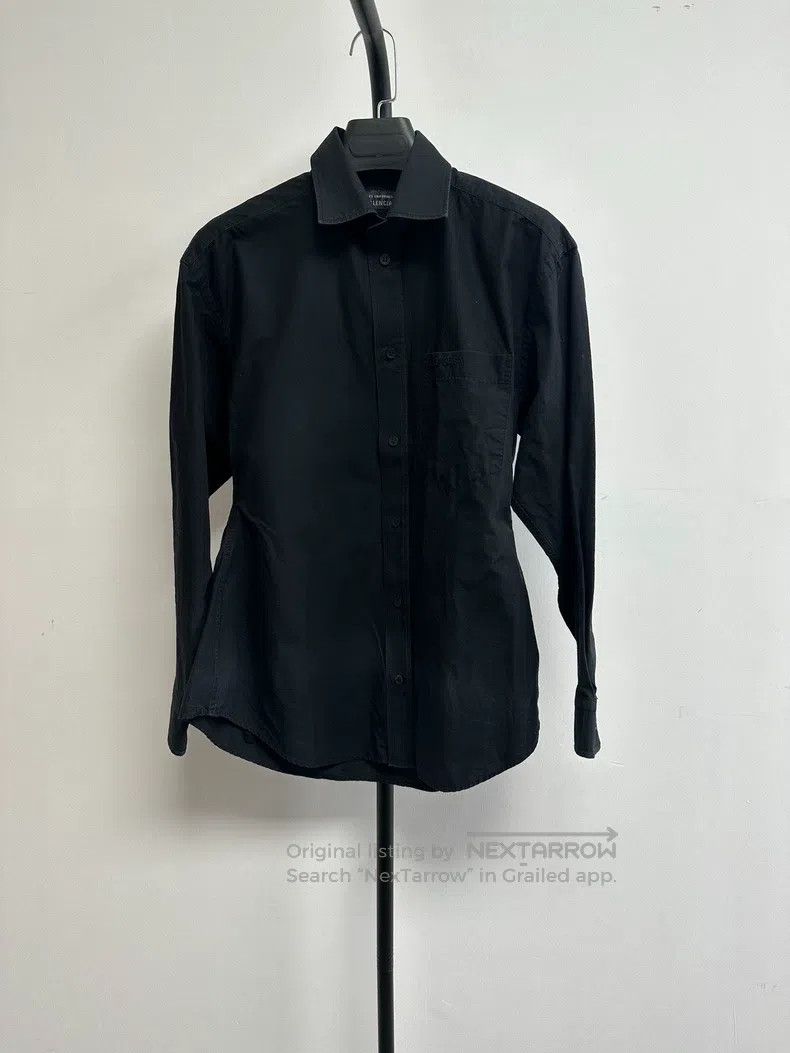 Balenciaga Balenciaga Black Tailored Long Sleeve Shirt Size XS / US 0-2 / IT 36-38 - 1 Thumbnail