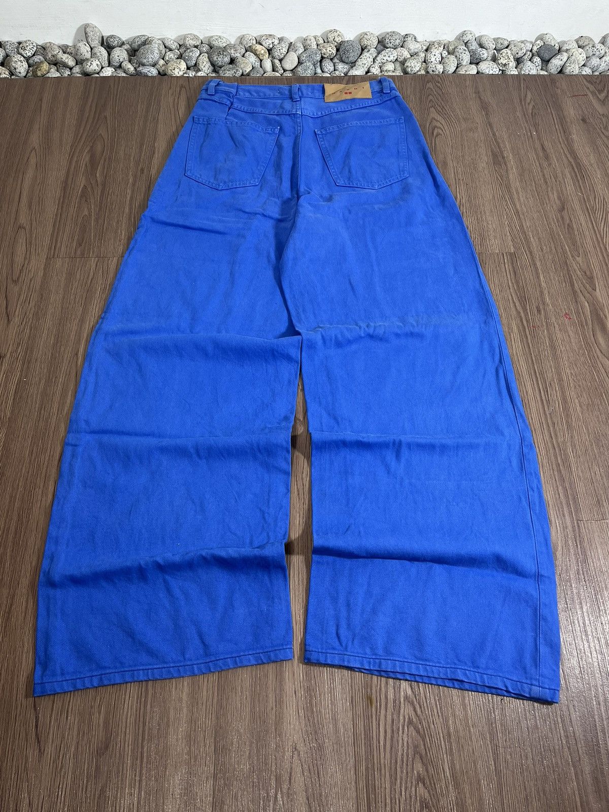 Marni × Uniqlo Uniqlo x Marni Highwaist Electric Blue Baggy Jeans Size US 29 - 5 Thumbnail