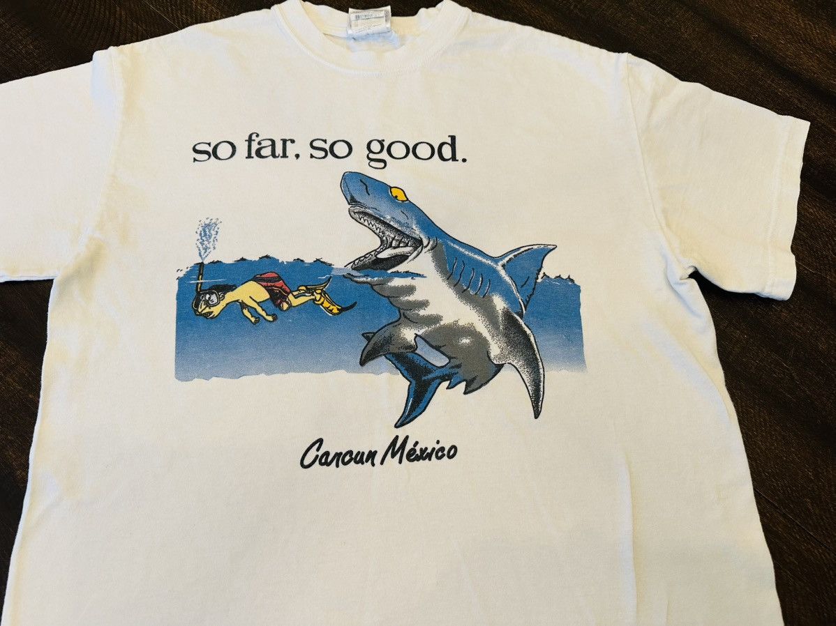 Other Vintage 90's Hungry Shark and Snorkeler T Shirt Size L Size US L / EU 52-54 / 3 - 2 Thumbnail