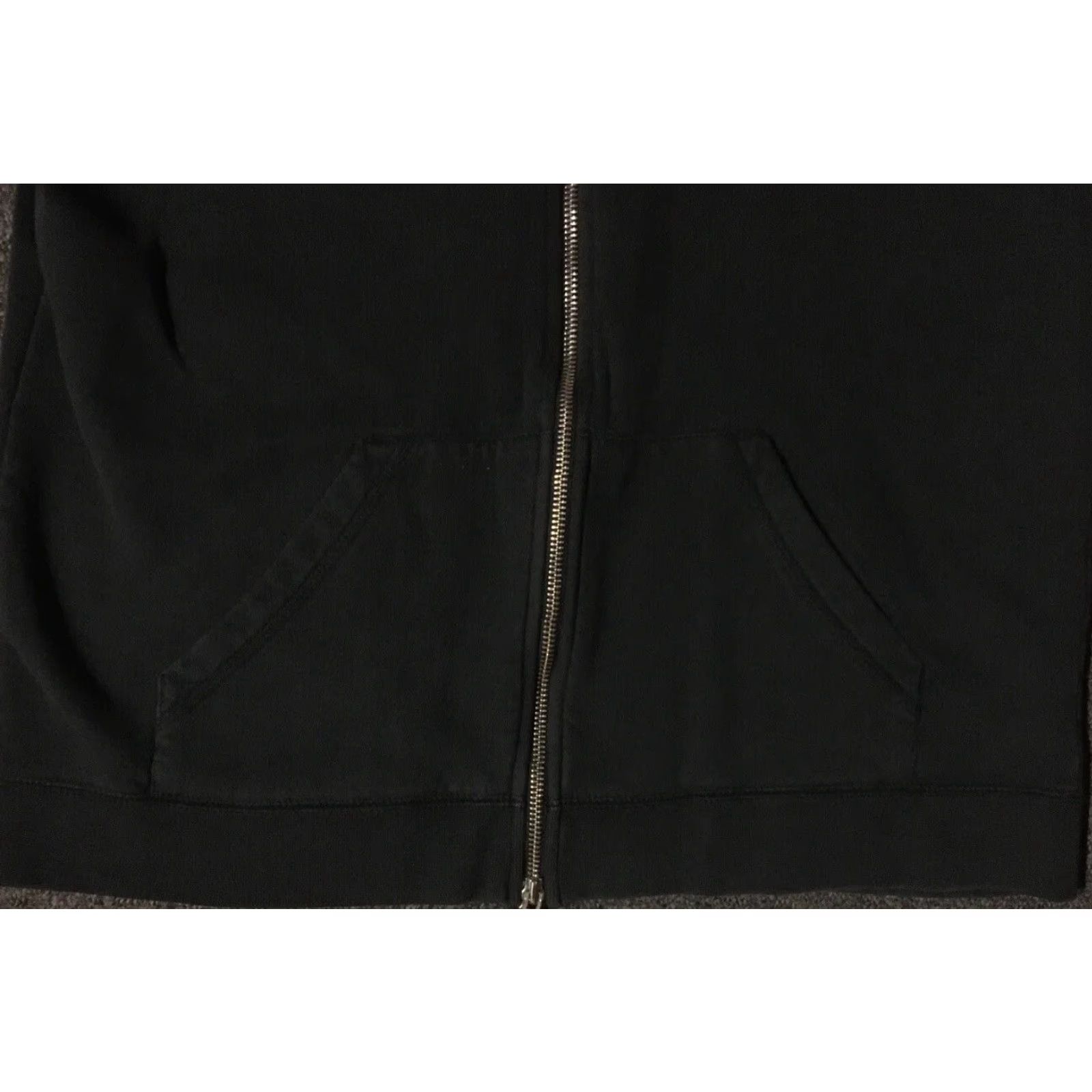 Nike VINTAGE Nike Swoosh Faded Zip Hoodie M 8-10 Gym Grunge Travis Scott Hip Hop 90s Shirt Womens Black Nike ACG Sweatshirt Full Zip Athletic Size M / US 6-8 / IT 42-44 - 3 Thumbnail
