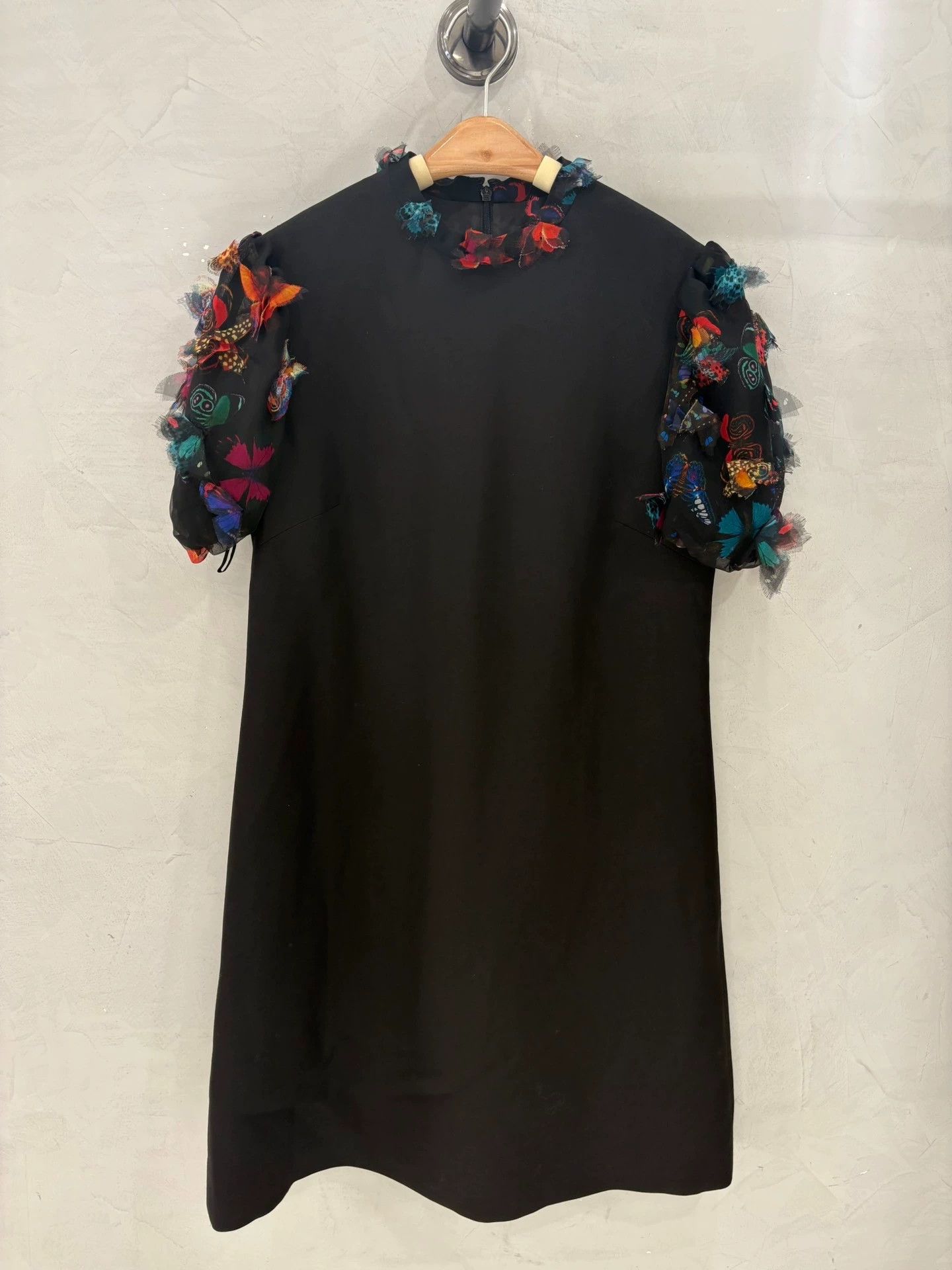 Valentino Black Butterfly Embellished Dress - dmc