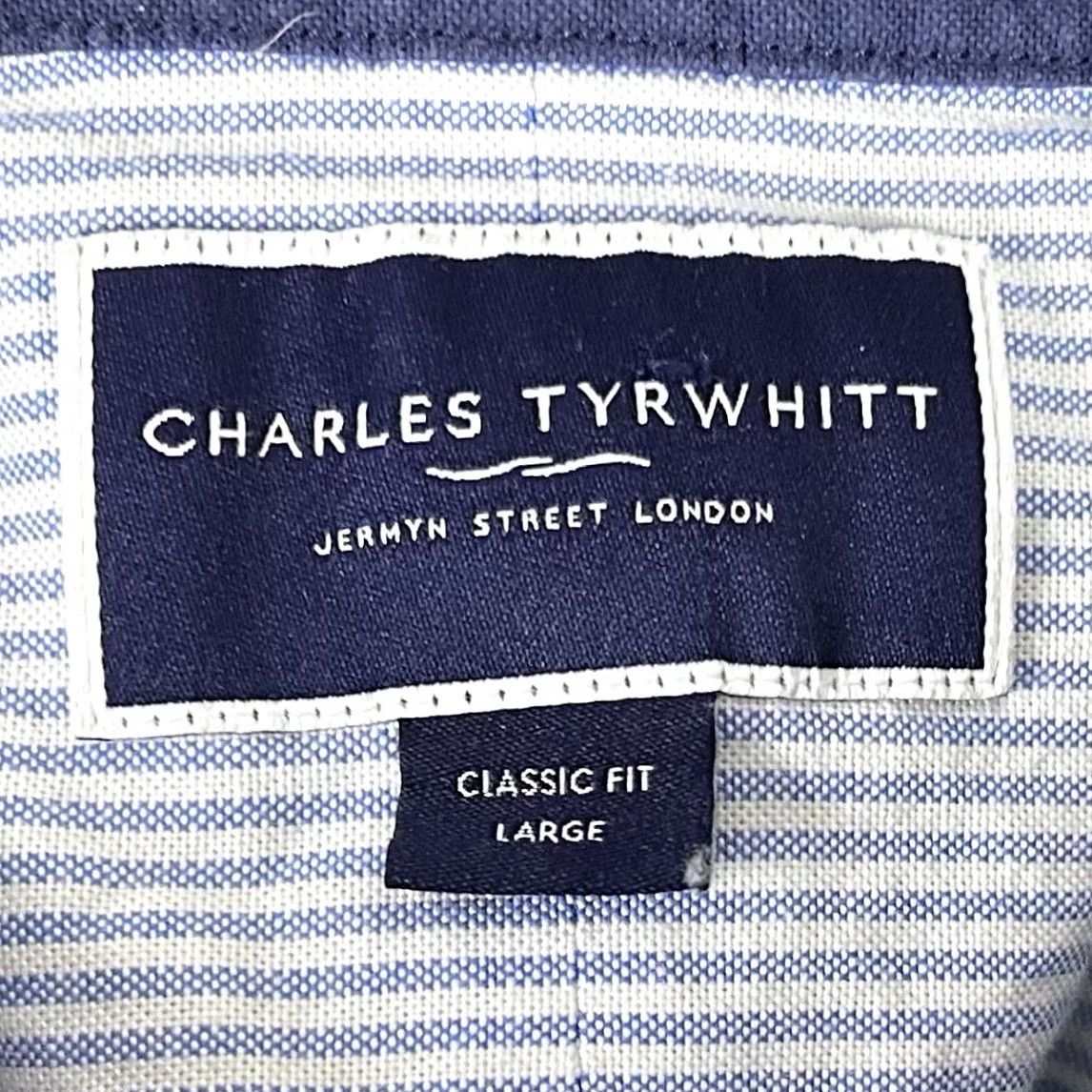 Charles Tyrwhitt Charles Tyrwhitt Large Classic Fit Oxford Shirt Pale Blue Cotton Button Down Shirt Mens L Blue Oxford Button-Down Shirt Size US L / EU 52-54 / 3 - 3 Thumbnail