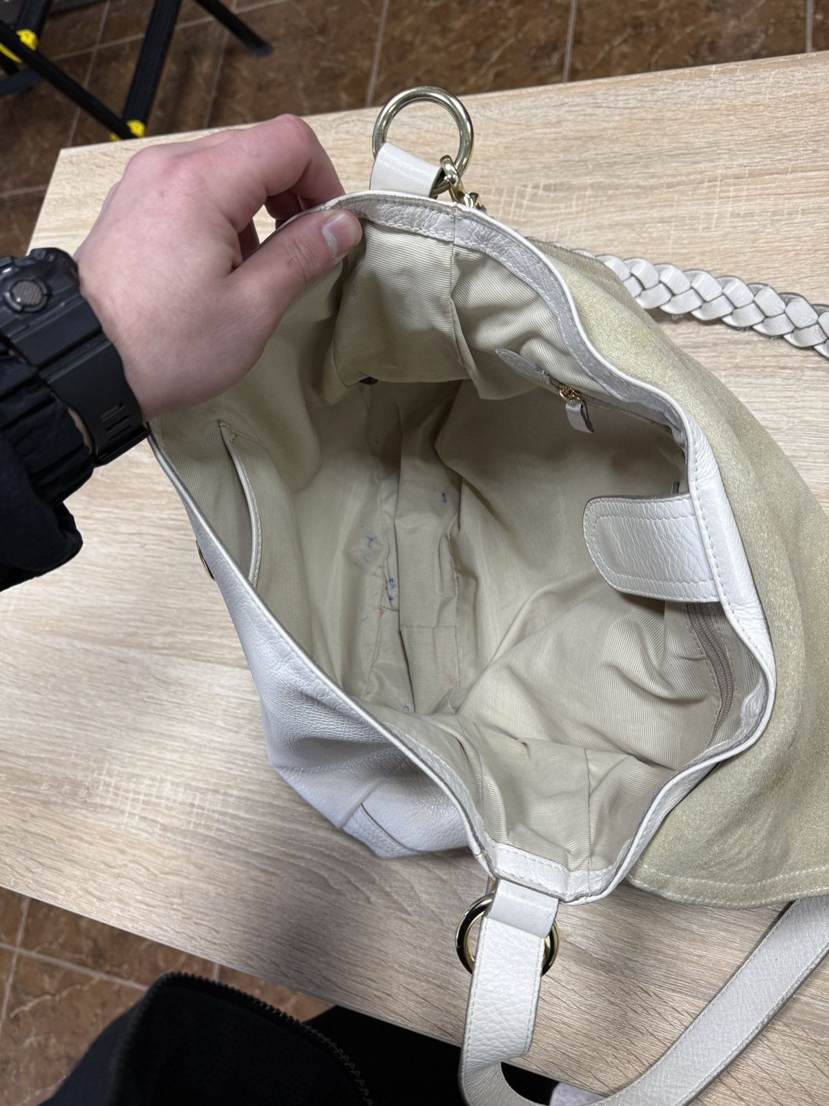 Mulberry 🇬🇧 Mulberry Daria Hobo White Leather Shoulder Bag Tree Logo Size ONE SIZE - 11 Thumbnail