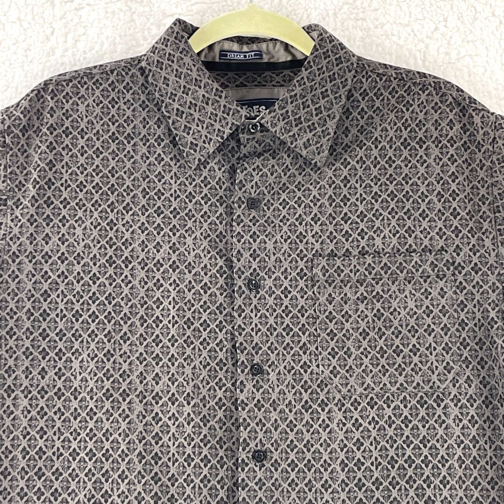 Vintage Toes On The Nose Button-Up Shirt Mens Large Brown Geo Print Dream Fit Casual Size US L / EU 52-54 / 3 - 3 Thumbnail