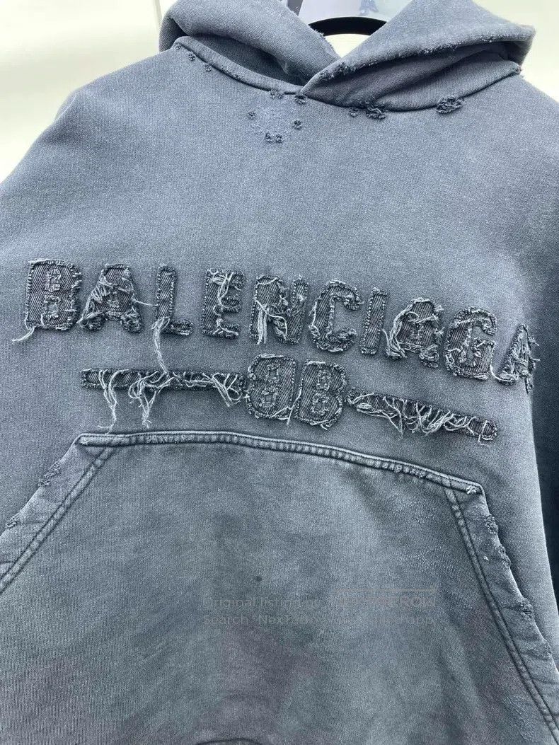 Balenciaga Balenciaga Ink Black Hooded Sweatshirt Size US S / EU 44-46 / 1 - 3 Thumbnail