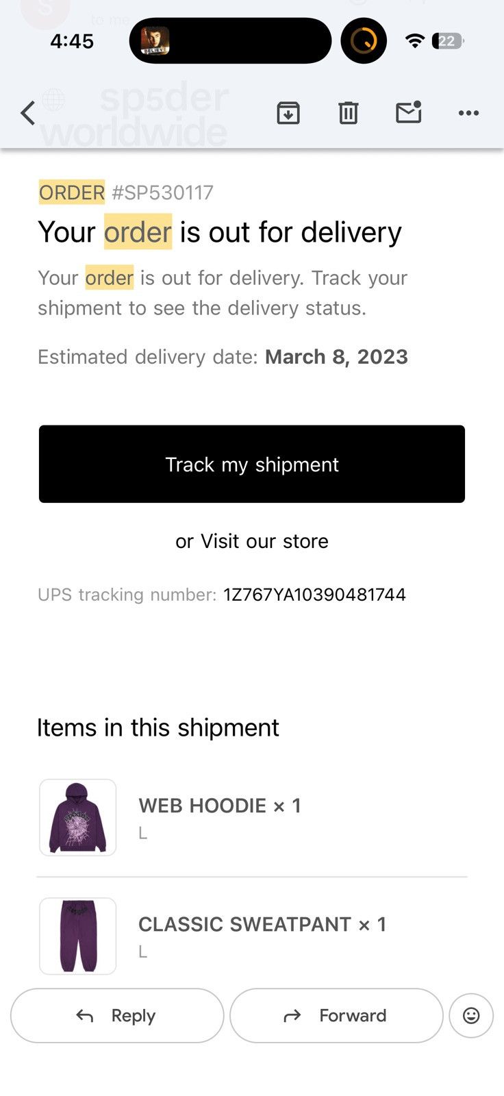 Sp5der Sp5der Web Hoodie - Purple Size US L / EU 52-54 / 3 - 6 Thumbnail