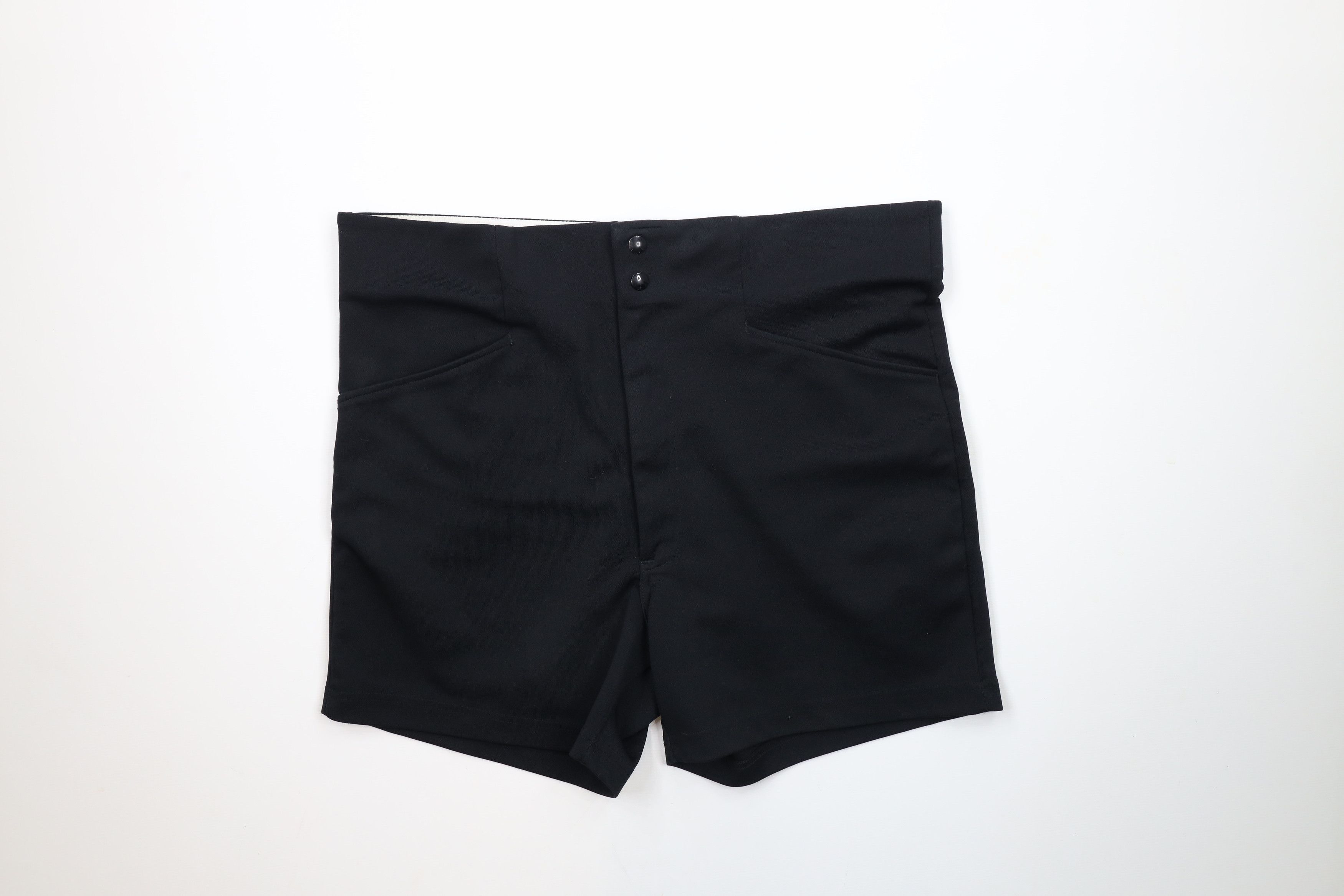 Swingster × Vintage Vintage 70s Swingster Knit Coach Coaches Shorts Black USA Size US 40 / EU 56 - 1 Thumbnail