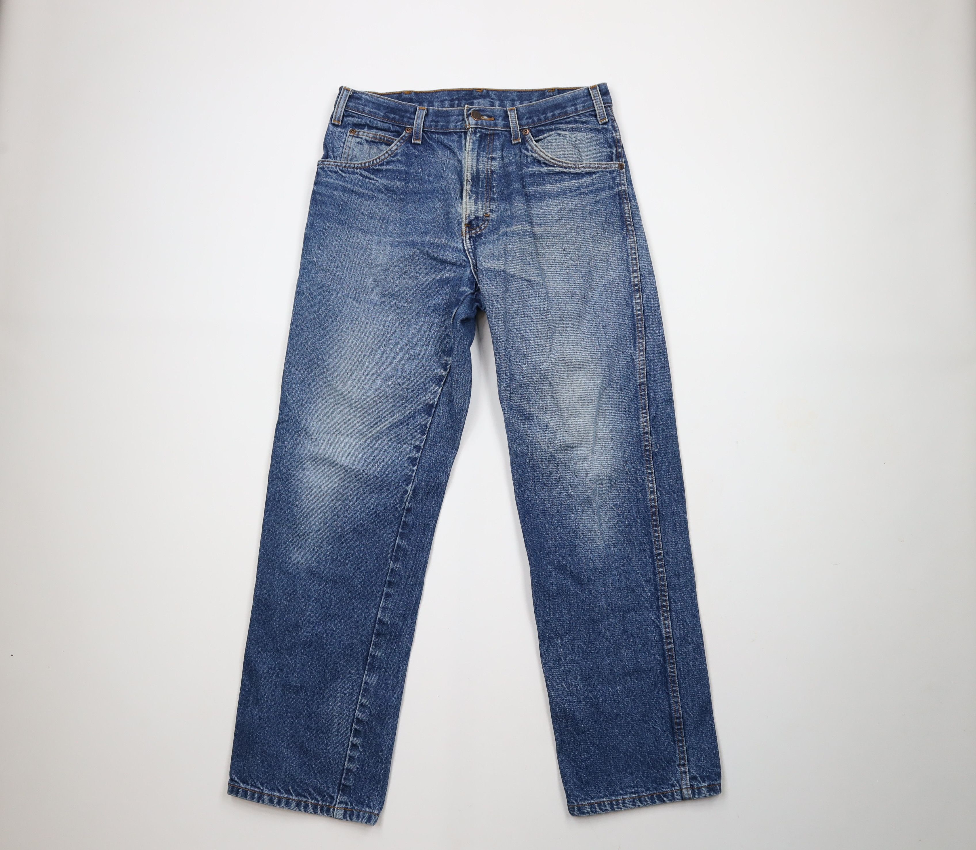 Dickies × Vintage Vintage Y2K Dickies Spell Out Straight Leg Denim Jeans Blue Size US 32 / EU 48 - 1 Thumbnail