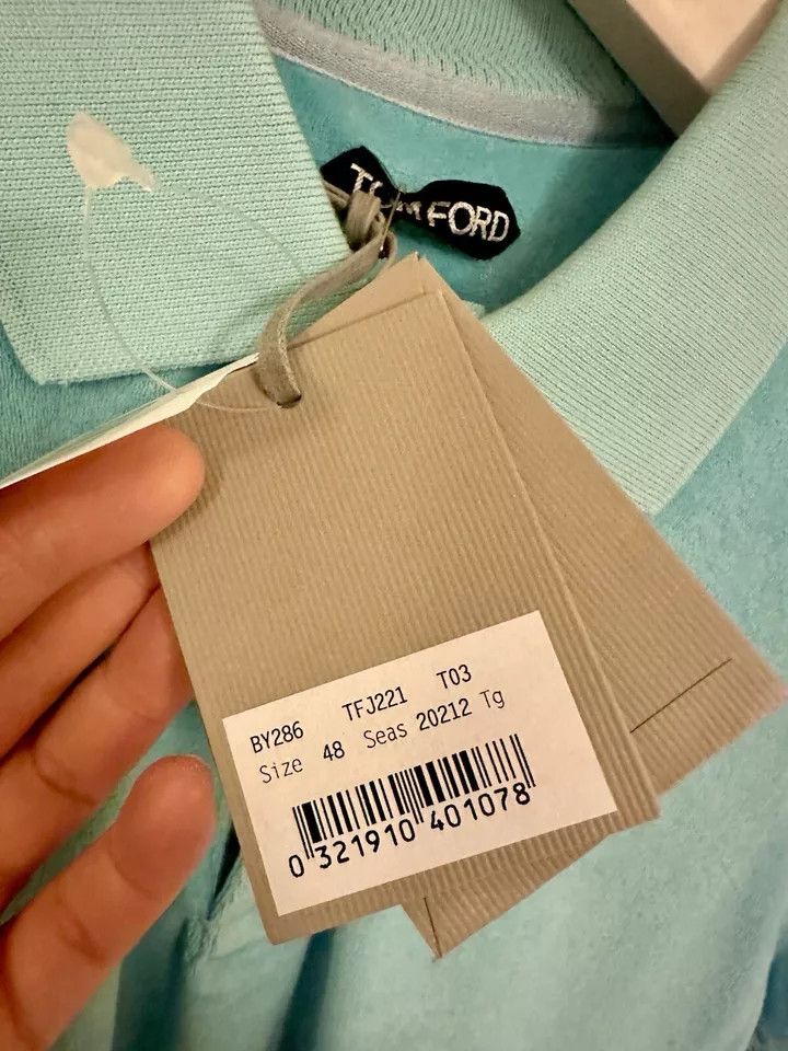 Tom Ford o1ebxxf0225 Polo Shirt in Light Blue Size US M / EU 48-50 / 2 - 5 Thumbnail