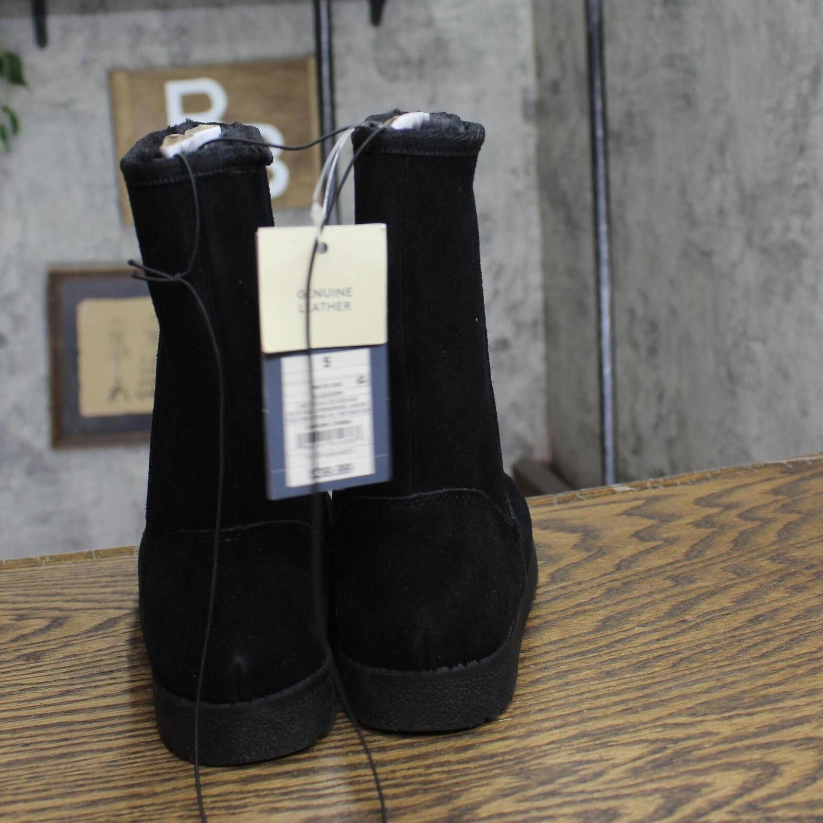 Designer Universal Thread Shearling Style Boots 88375485 Black 5M Size US 5 / IT 35 - 4 Thumbnail