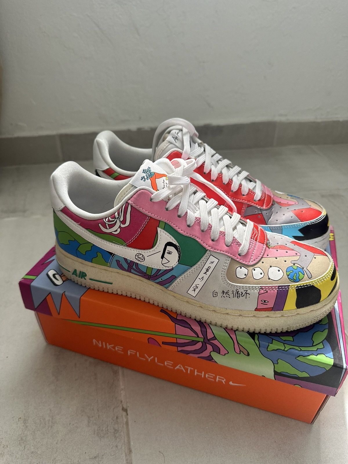 Nike Nike Air Force 1 Flyleather Ruohan Wang Size US 10.5 / EU 43-44 - 2 Thumbnail