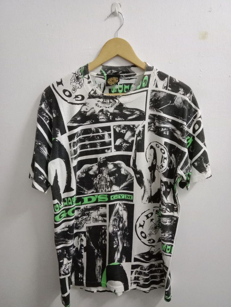 Vintage VINTAGE 90’s GOLD GYM ALL OVERPRINT SHIRT Size US L / EU 52-54 / 3 - 1 Thumbnail