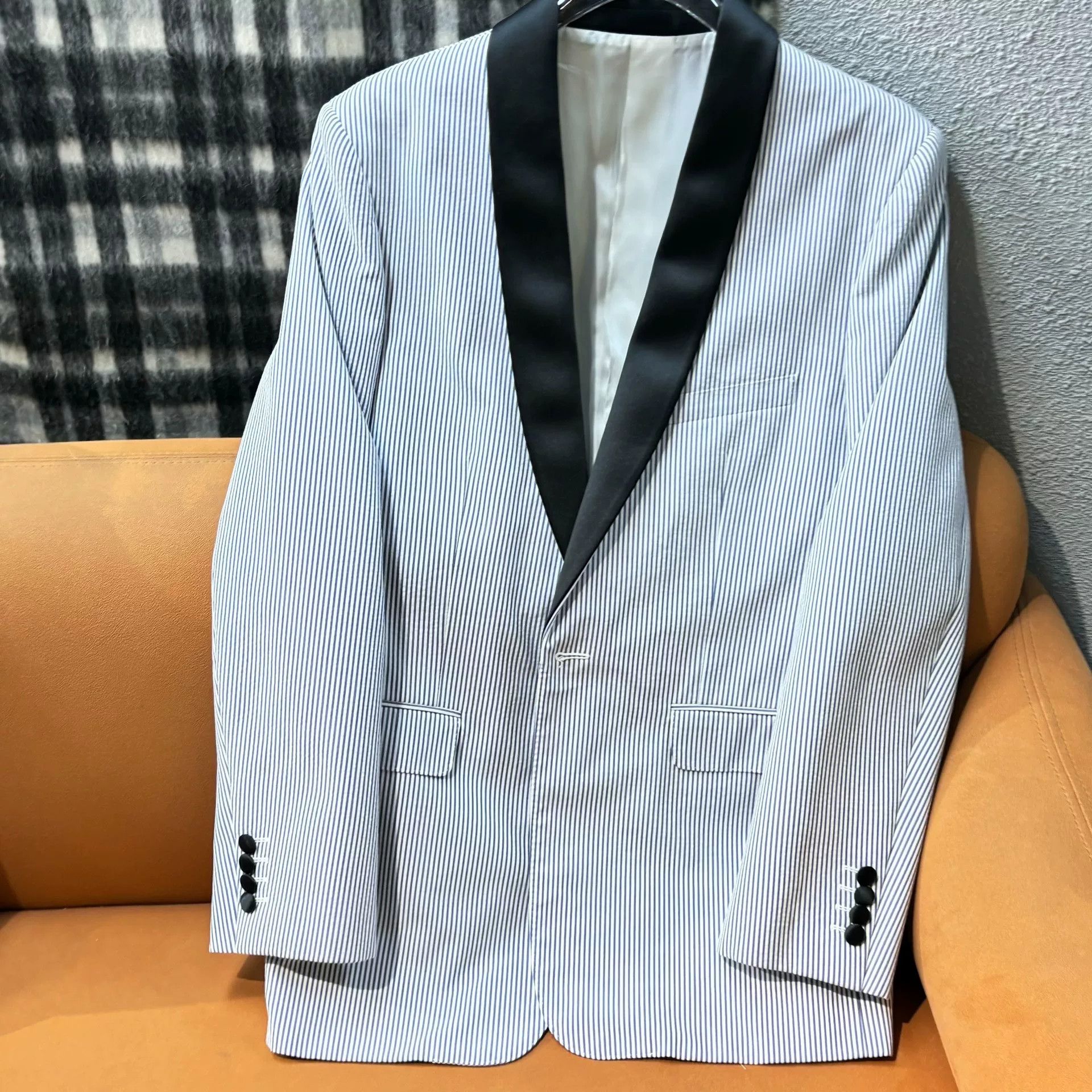 Celine Celine Stripe Shawl Collar Blazer Size US L / EU 52-54 / 3 - 1 Thumbnail