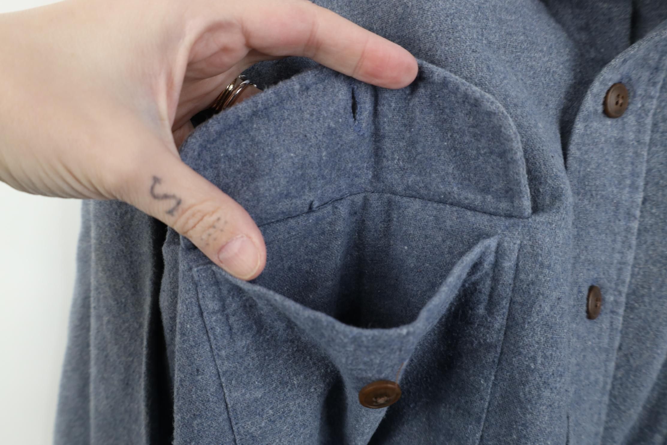 Vintage Vintage 90s Streetwear Chamois Cloth Collared Button Shirt Size US XL / EU 56 / 4 - 7 Thumbnail