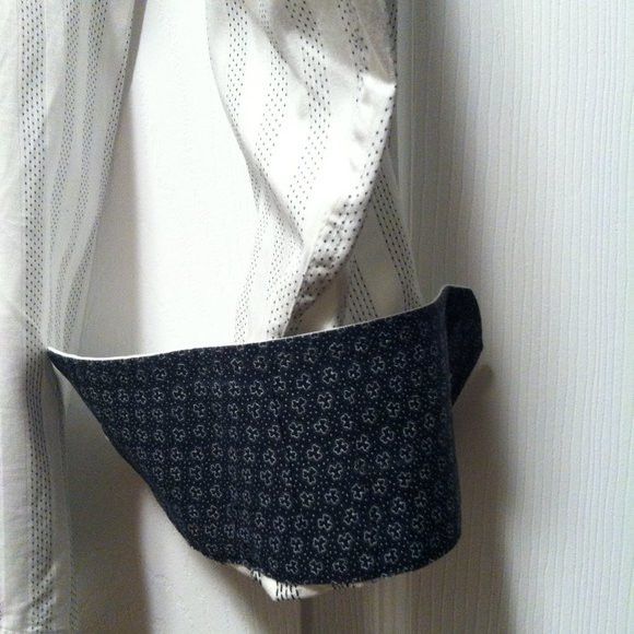 BUGATCHI BUGATCHI MENS WHITE 100%COTTON CASUAL SHIRT SIZE: L Size US L / EU 52-54 / 3 - 7 Thumbnail