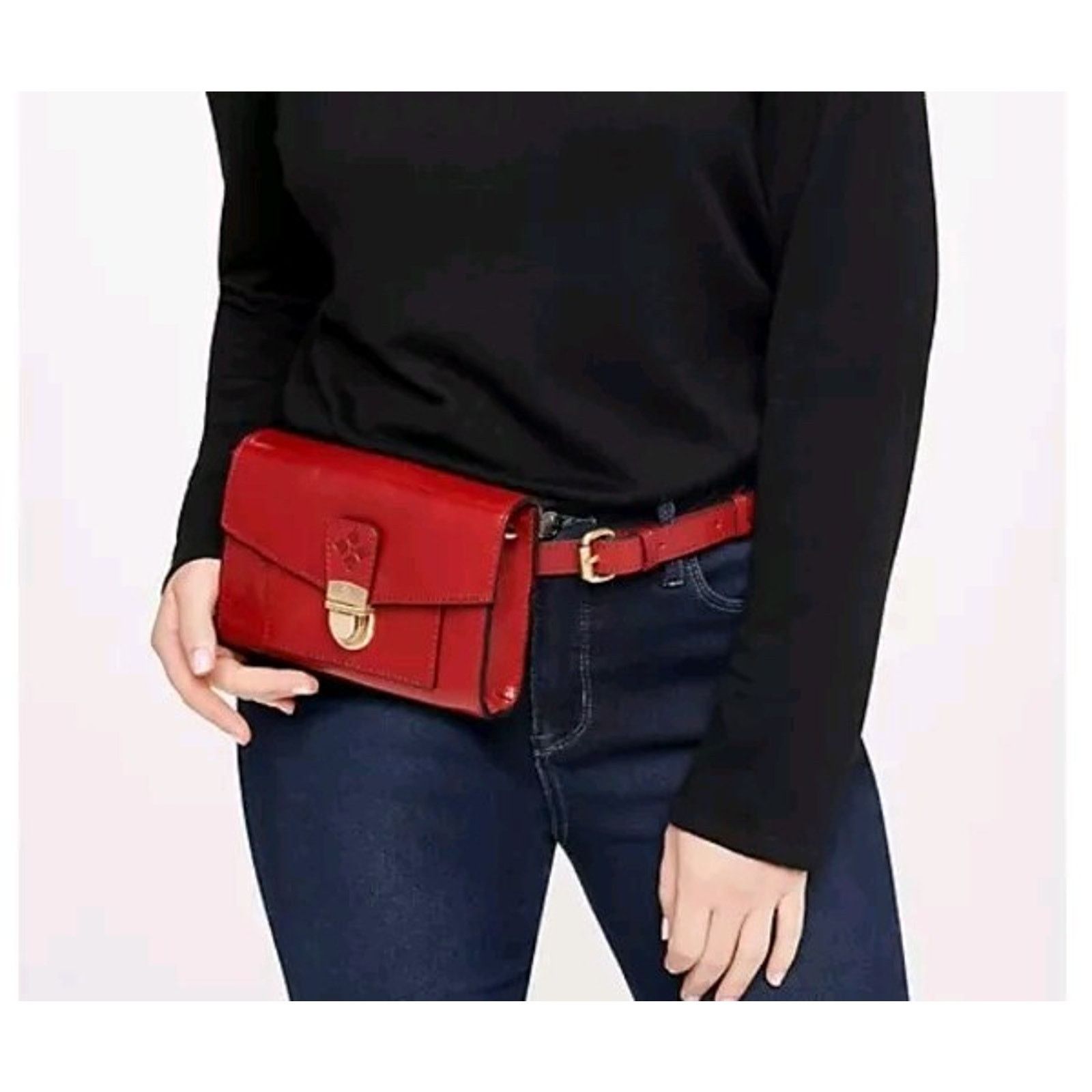 Patricia Nash Patricia Nash Leather Bishop Belt Bag Berry Red Bag A554737 Size ONE SIZE - 3 Thumbnail