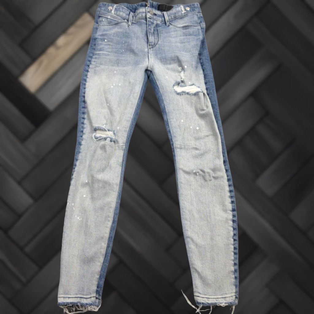 Rta RTA Jeans Skinny 26 Blue Denim 5-Pocket Distressed? (omit) 2 Tone Ankle Fray Hem Women’s Regular Size 26 Jeans Size 26" / US 2 / IT 38 - 1 Thumbnail
