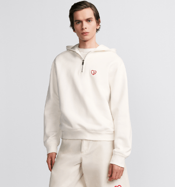 Dior o1w1db10625 CD Heart Relaxed-Fit Hoodie in White Size US S / EU 44-46 / 1 - 5 Thumbnail