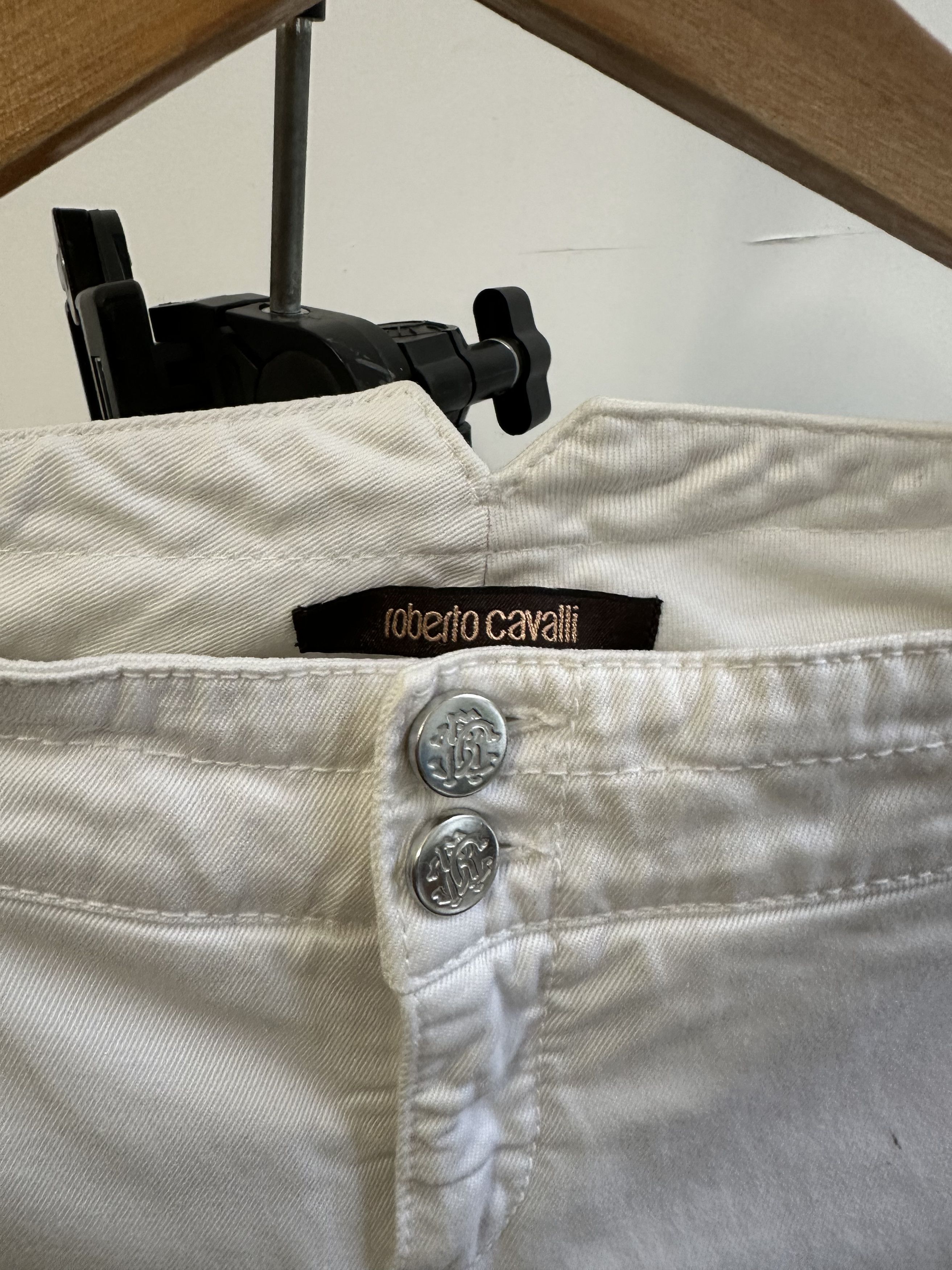 Just Cavalli Just Cavalli White Denim Jeans Women's 44 Made In Italy Size 30" / US 8 / IT 44 - 5 Thumbnail