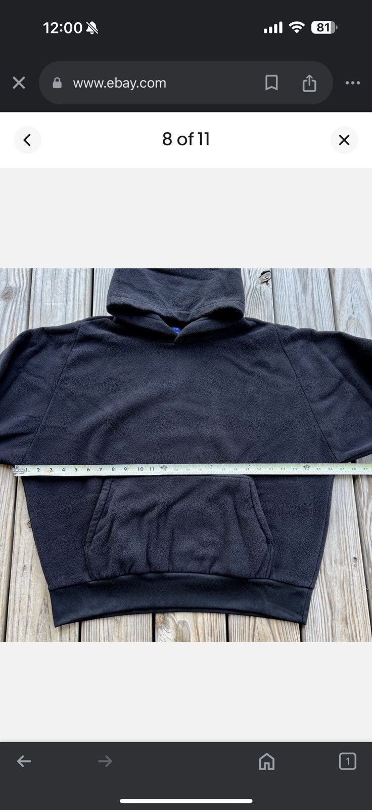 Gap × Kanye West × Yeezy Yeezy Gap Polar Fleece Hoodie Black Size XL (UNRELEASED) Size US XL / EU 56 / 4 - 7 Thumbnail