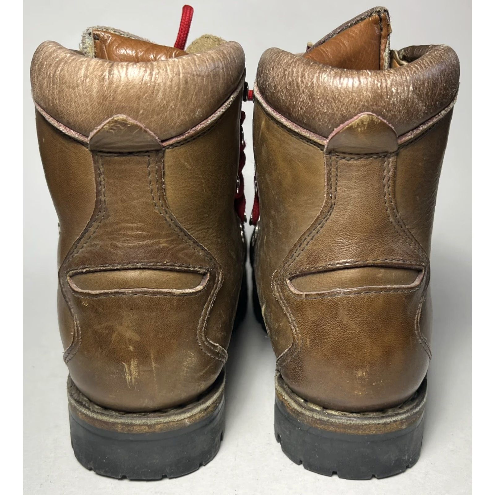 Vintage VINTAGE Galipier Leather Mountaineer Hiking Boots Italy MENS 8.5 Brown Lace Up Boots Men Size US 9 / EU 42 - 7 Thumbnail