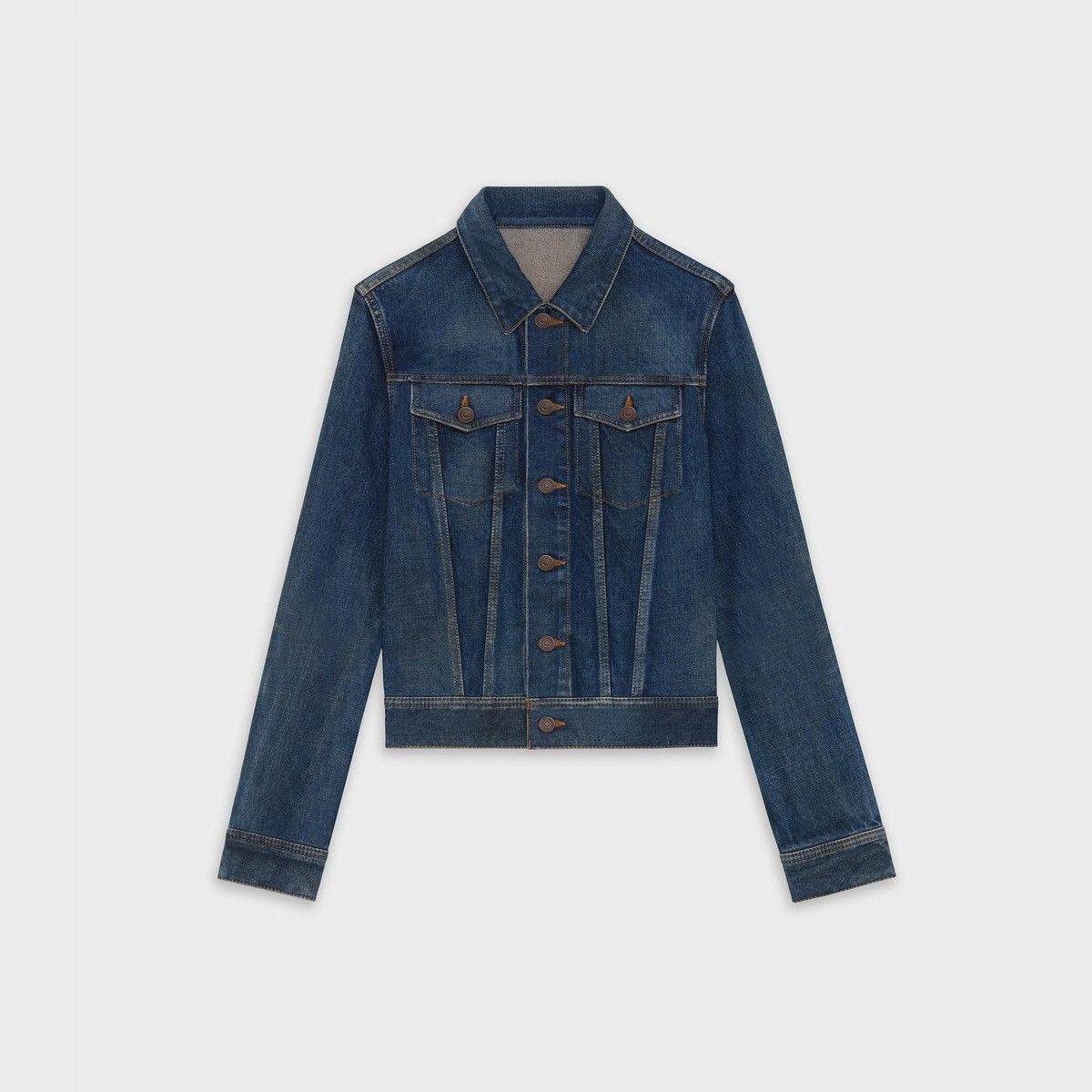 Image of Celine Ss19 Denim Jacket X Hedi Slimane Xs in Blue, Men's (Size Small)