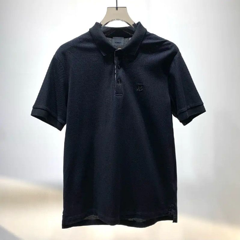 Burberry Burberry Men's Black Cotton Polo Shirt Size US L / EU 52-54 / 3 - 1 Thumbnail