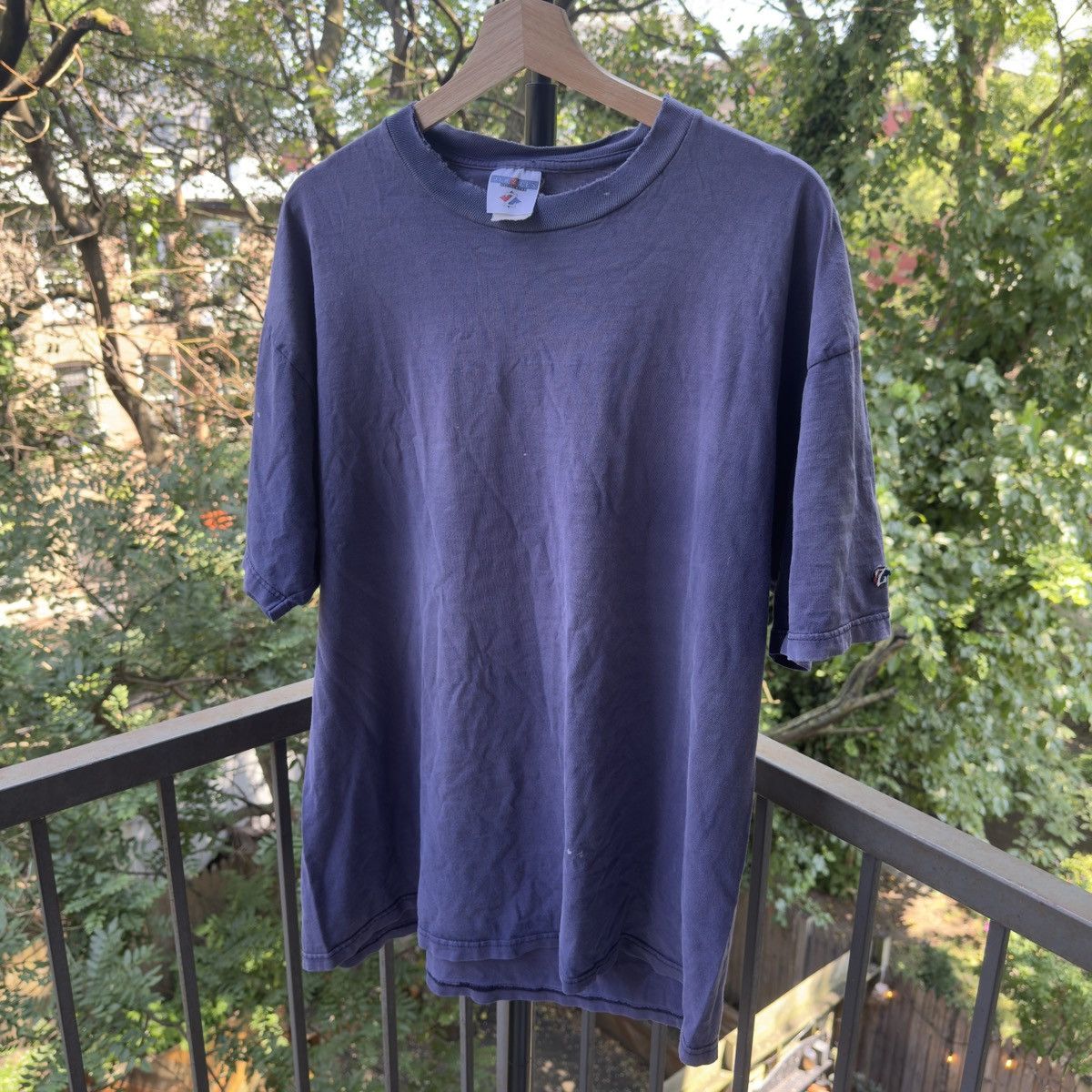 Vintage Thrashed Faded Distressed Blue Shirt ERD Grunge Chrome Size US XL / EU 56 / 4 - 8 Thumbnail