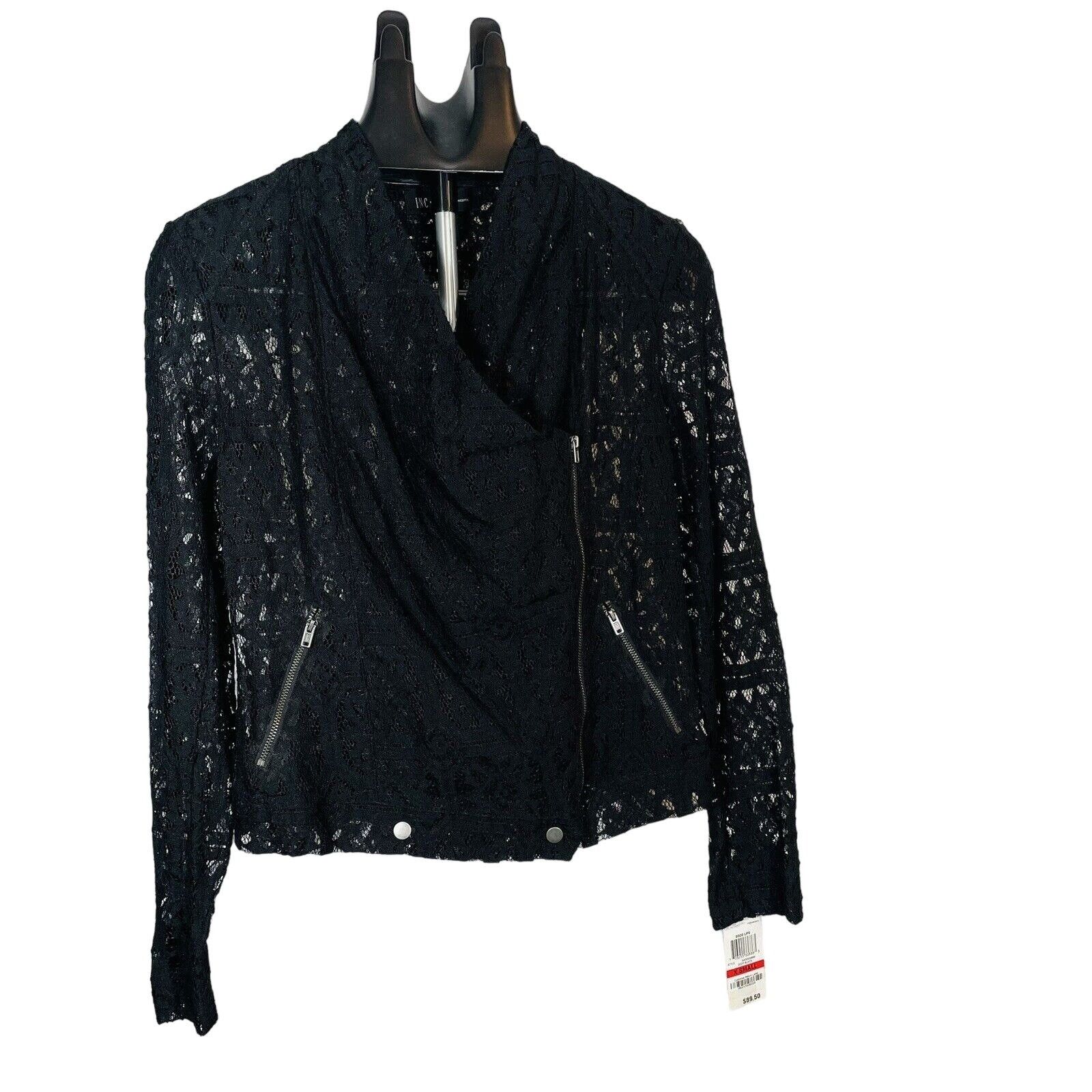 Other INC International Concepts Women's Deep Black Lace Jacket Size XS / US 0-2 / IT 36-38 - 2 Thumbnail